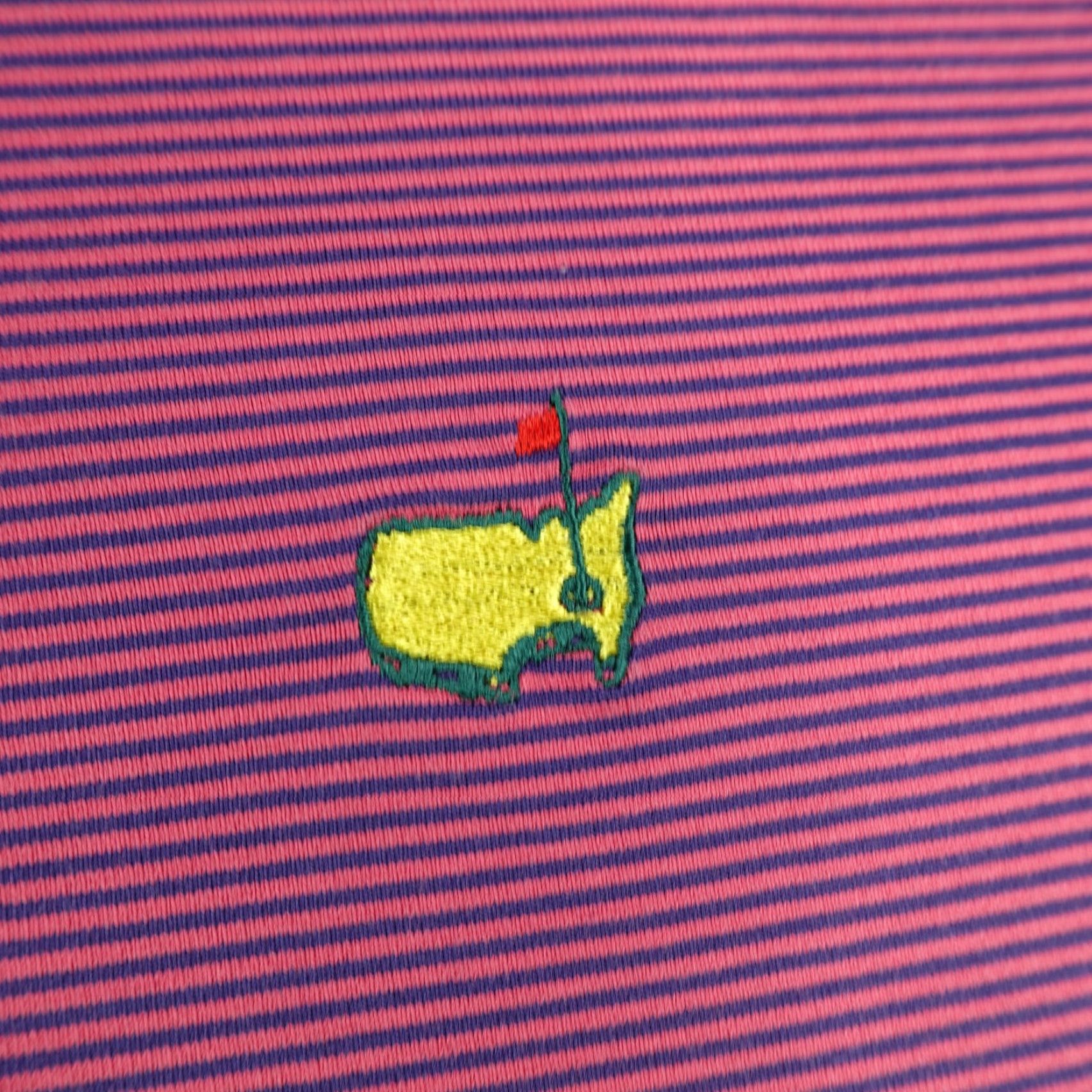 Vintage Masters Polo Shirt Men L Pink Purple Stripes Clubhouse Collection Golf Italy Size US L / EU 52-54 / 3 - 3 Thumbnail