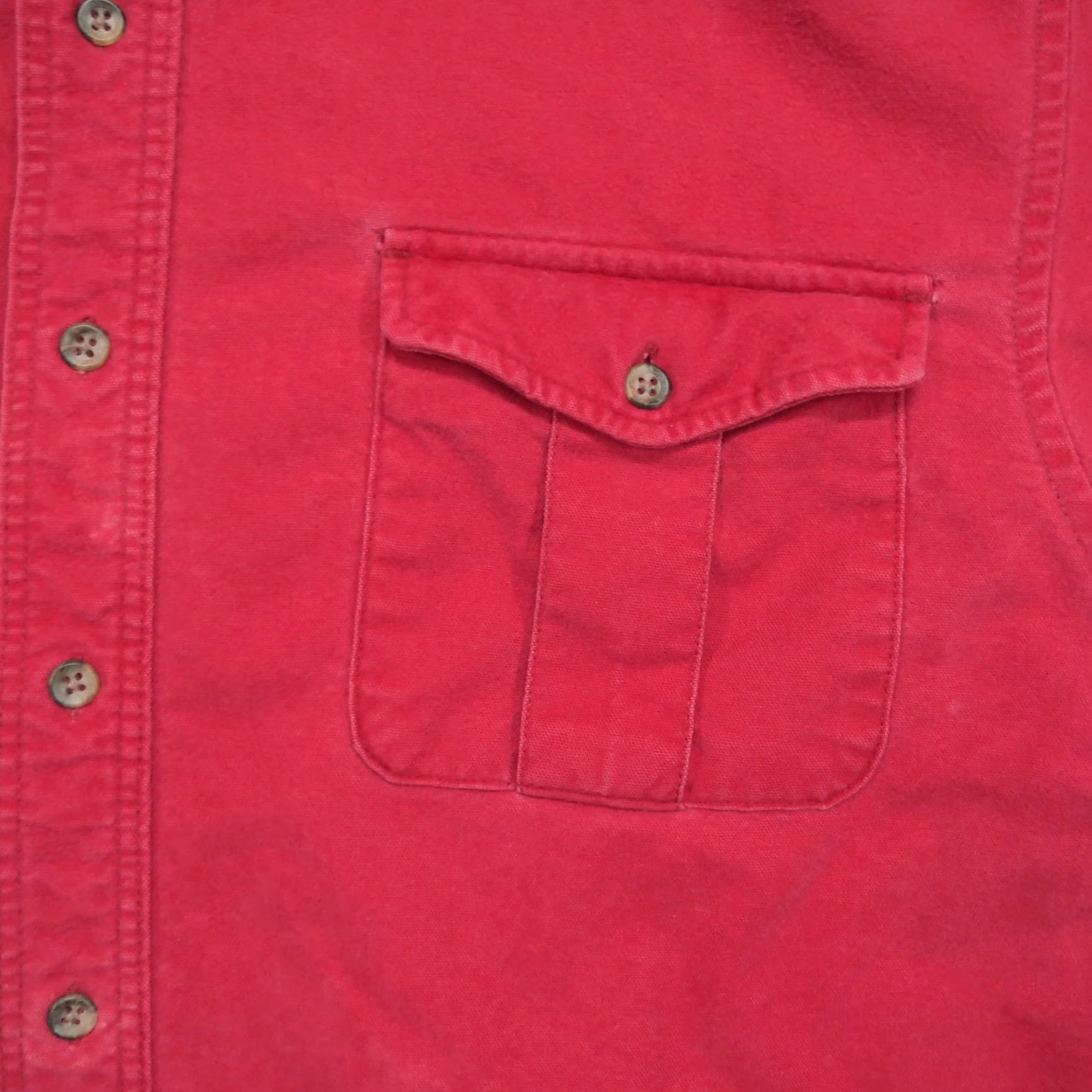 Eddie Bauer VINTAGE Eddie Bauer Shirt Mens XLT XL Tall Red Chamois Heavyweight Outdoors 80s Size US XL / EU 56 / 4 - 2 Thumbnail