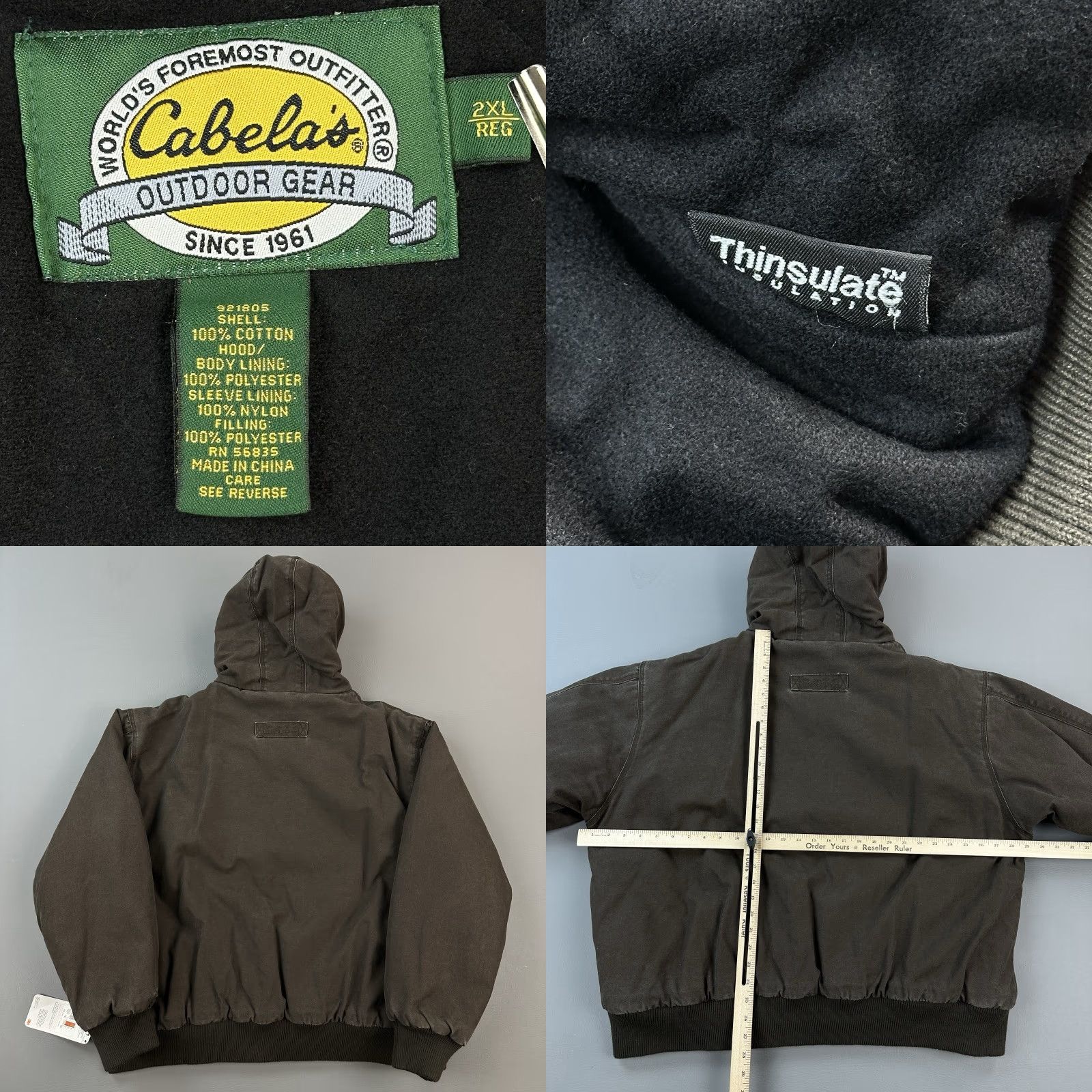 Vintage VINTAGE Cabela's Jacket Mens 2XL Brown Duck Canvas Thinsulate Workwear Deadstock Size US XXL / EU 58 / 5 - 8 Thumbnail
