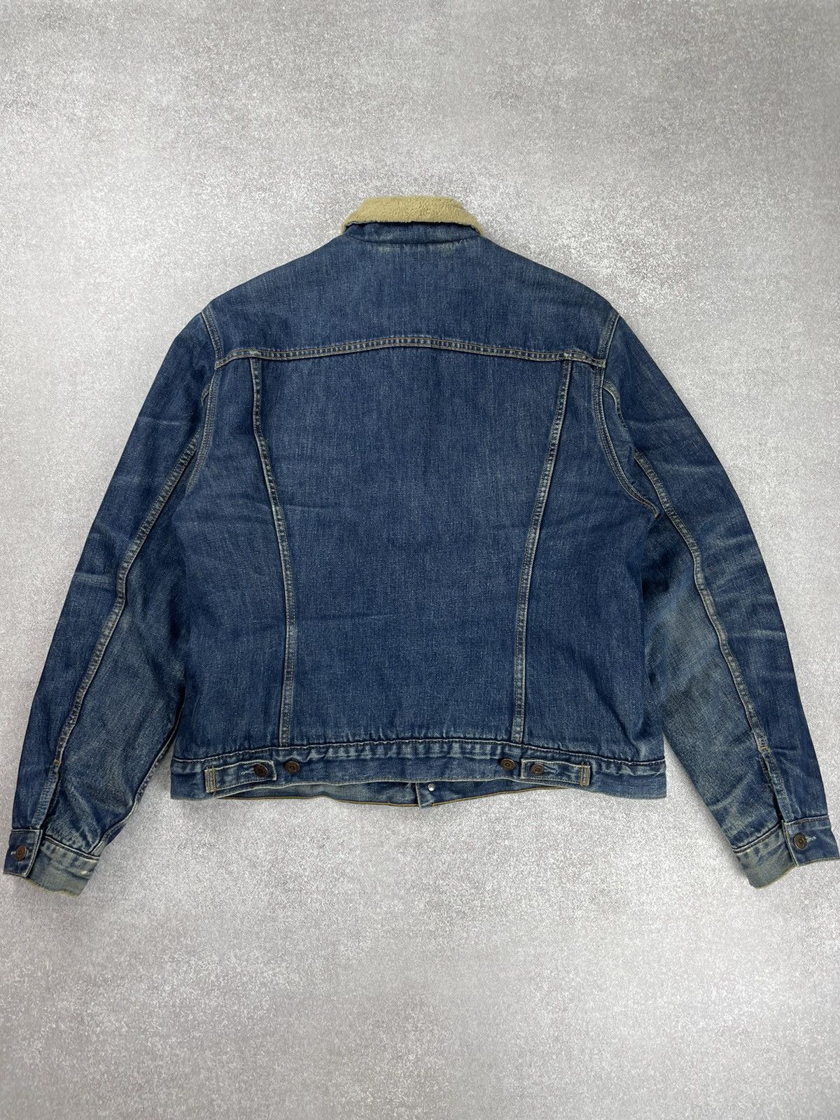 Levi's × Levi's Vintage Clothing × Vintage Vintage Levis Distressed Denim Jacket Sherpa Size US XXL / EU 58 / 5 - 14 Thumbnail