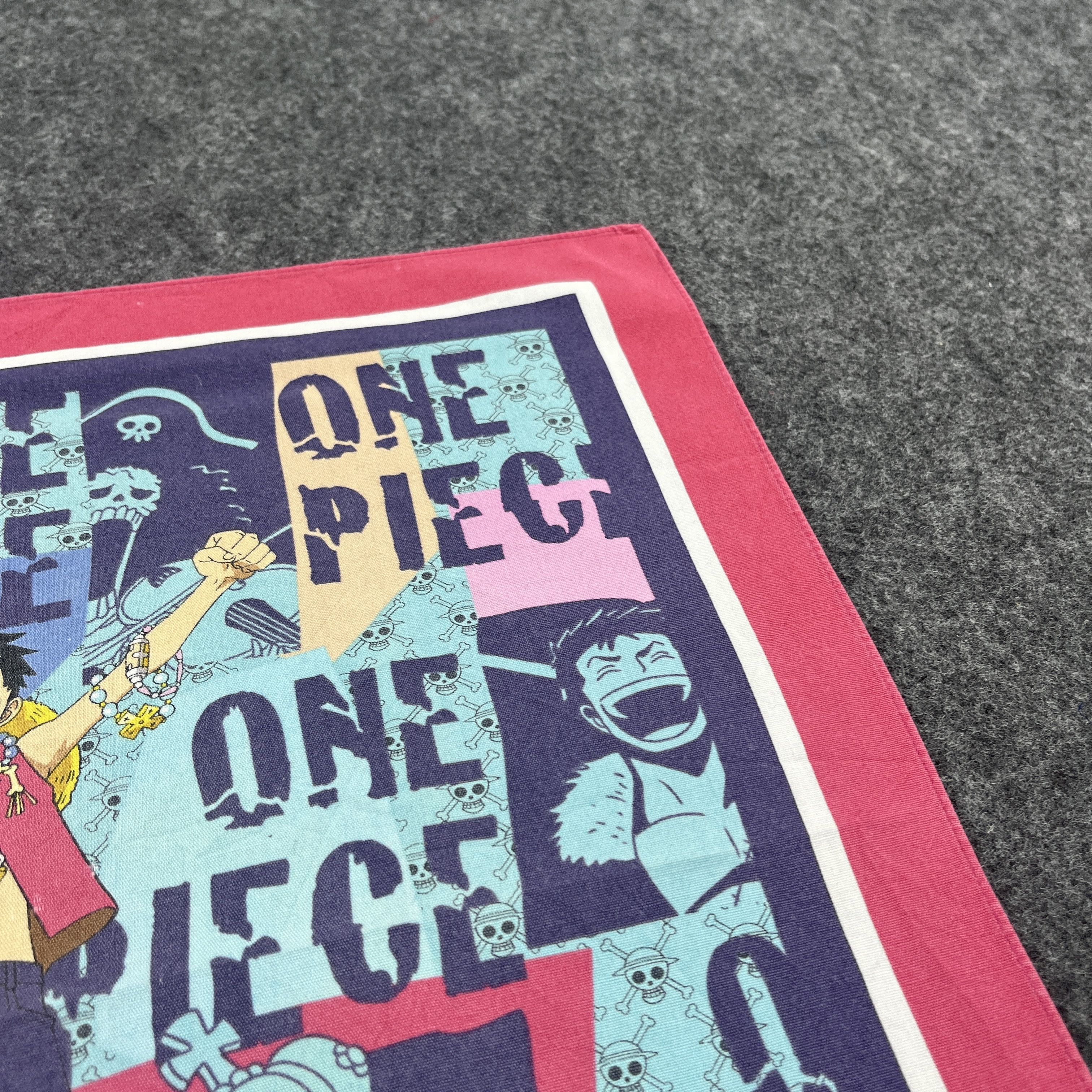 Anime × One Piece × Vintage One Piece Handkerchief / Bandana / Neckerchief B197 Size ONE SIZE - 6 Thumbnail