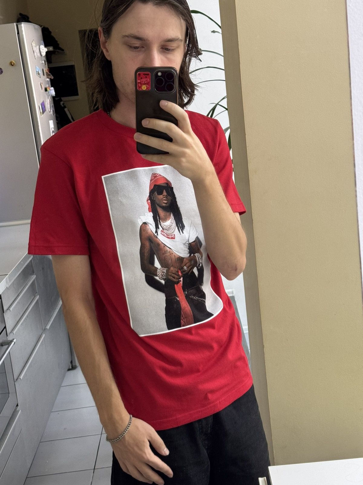 Fw25 Supreme Playboi Carti Photo Tee(Red/S)