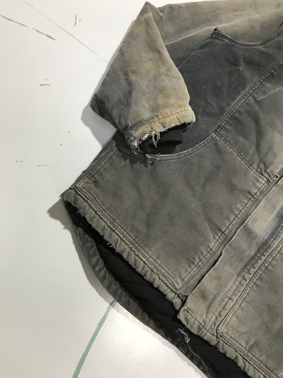 Dickies Vintage dickies damaged sun fade denim jacket Size US L / EU 52-54 / 3 - 4 Thumbnail