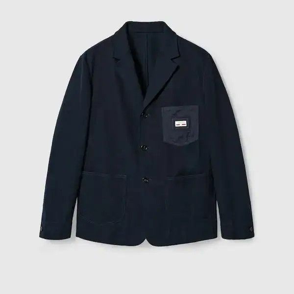 Gucci o1la5ras0426 Cotton Canvas Jacket in Navy Blue Size US S / EU 44-46 / 1 - 1 Thumbnail