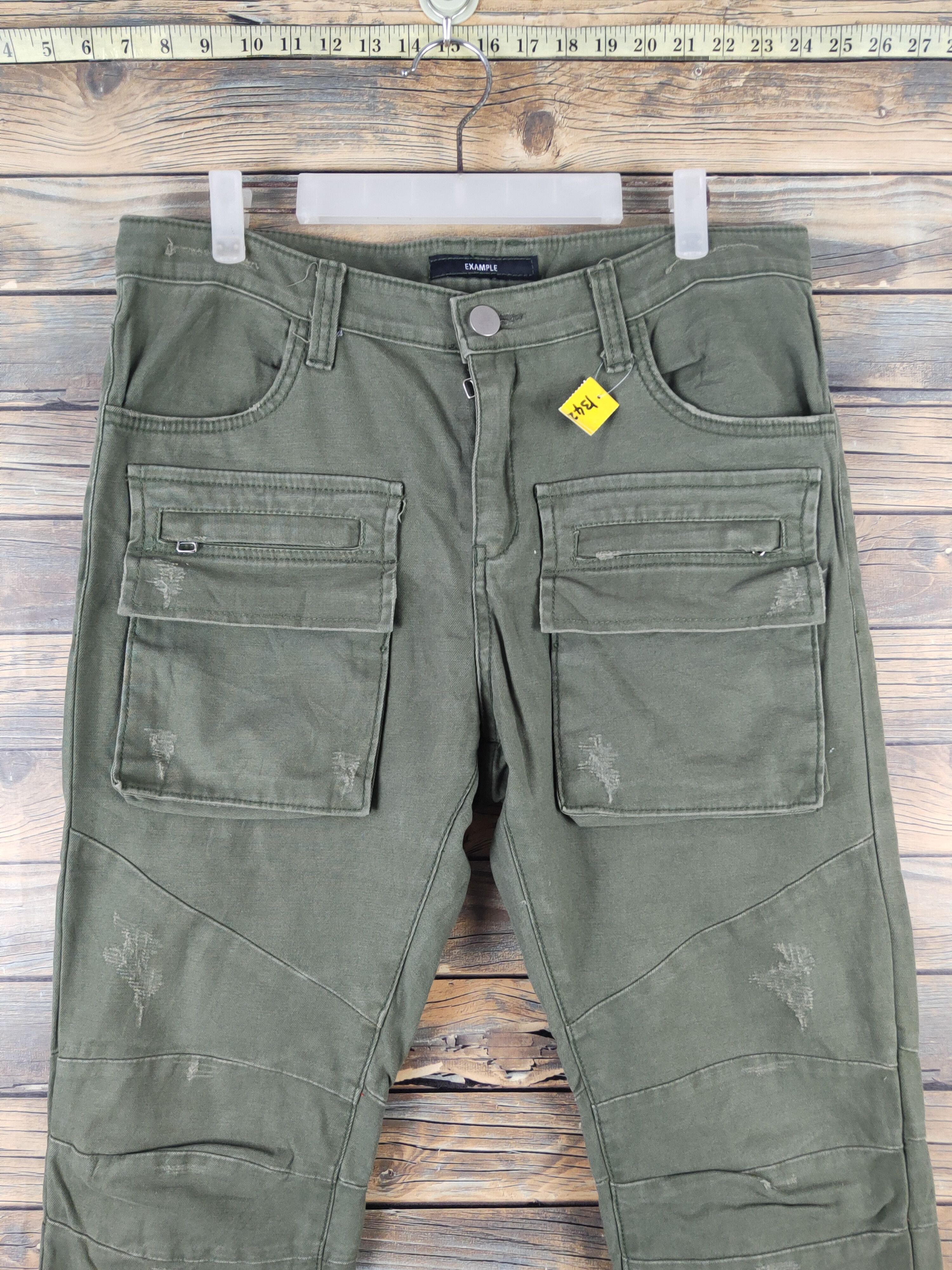 Japanese Brand DL Example bush Green Multipocket Tactical Cargo Pants #1342 Size US 33 - 2 Thumbnail