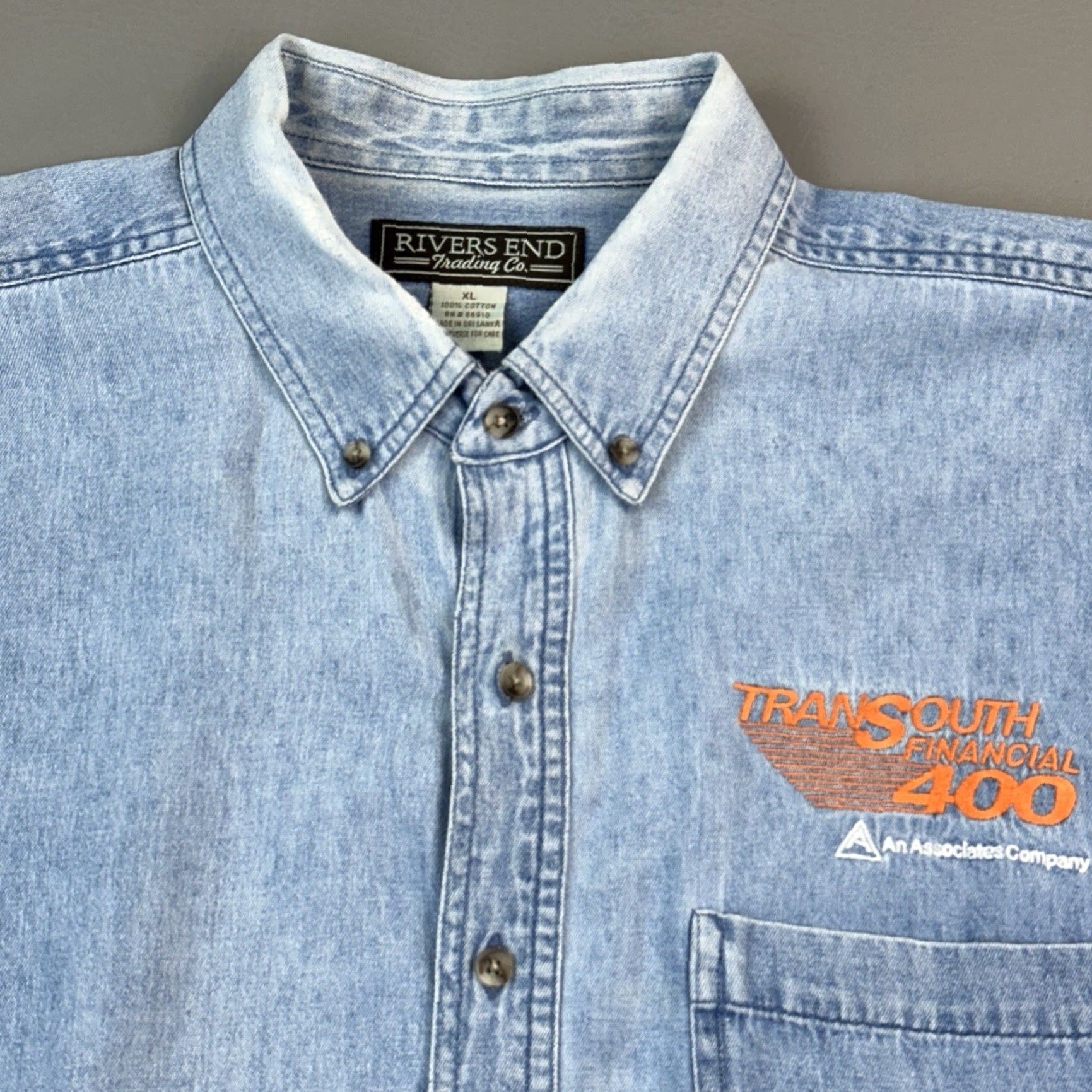 Vintage VINTAGE Nascar Shirt Mens XL Denim Darlington Embroidered Logo Button-Down 90s Size US XL / EU 56 / 4 - 7 Thumbnail
