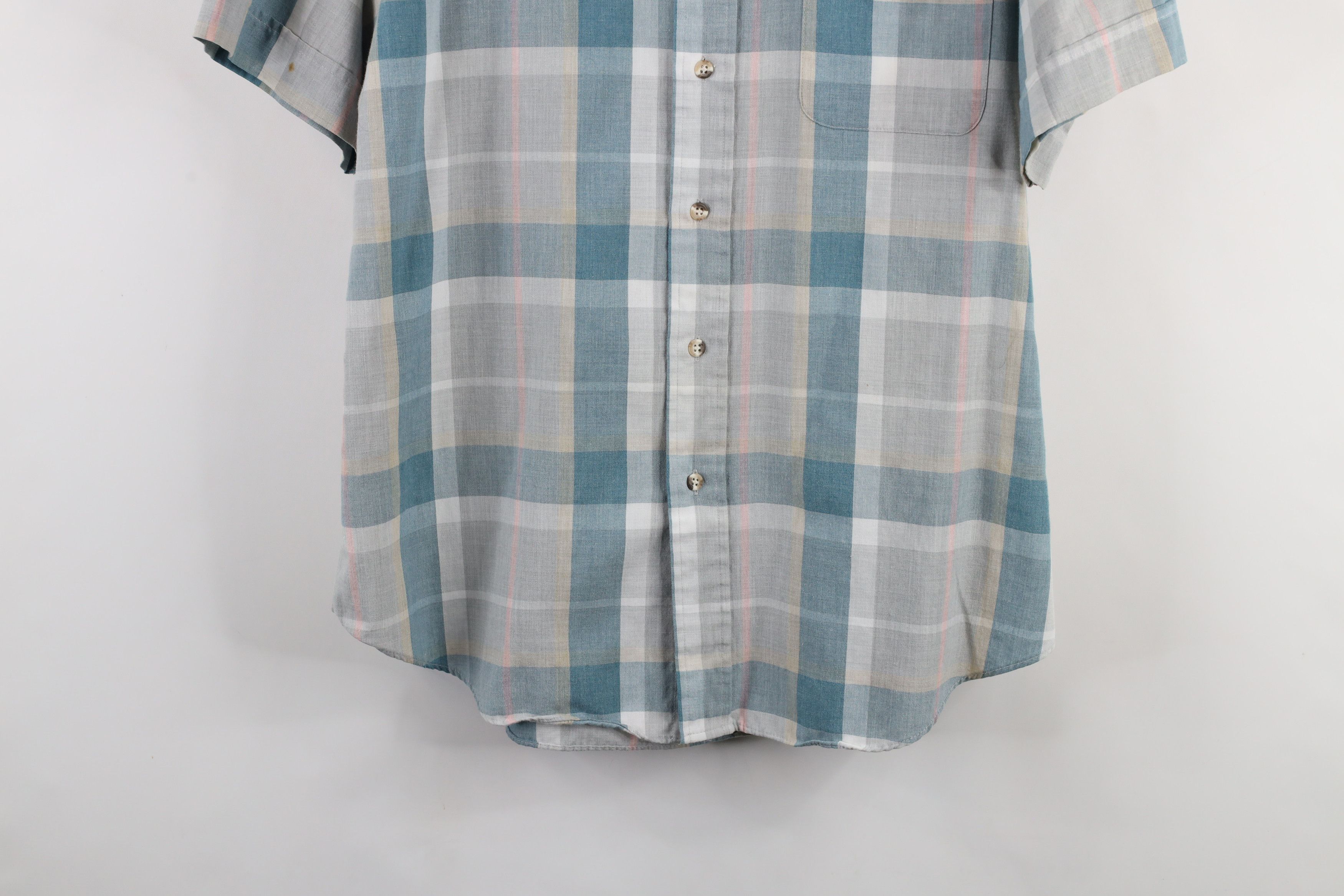 Levi's × Vintage Vintage 80s 90s Levis Distressed Pastel Button Down Shirt Size US L / EU 52-54 / 3 - 3 Thumbnail