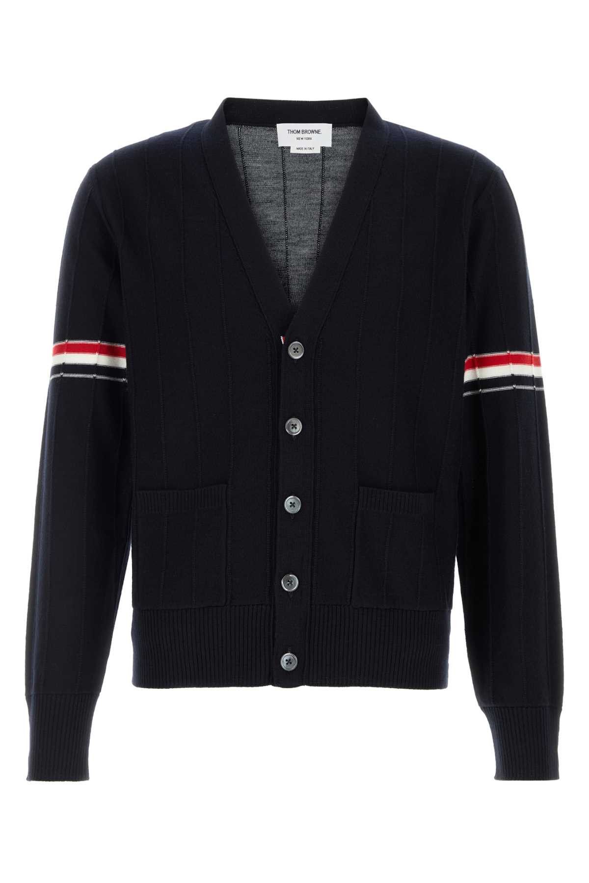 Dark Blue Wool Cardigan