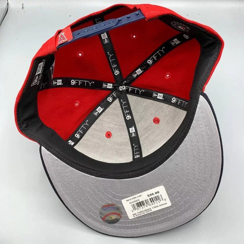 New Era Los Angeles LA Angels Hat Men 9Fifty New Era Snap Back Cap Size ONE SIZE - 4 Thumbnail