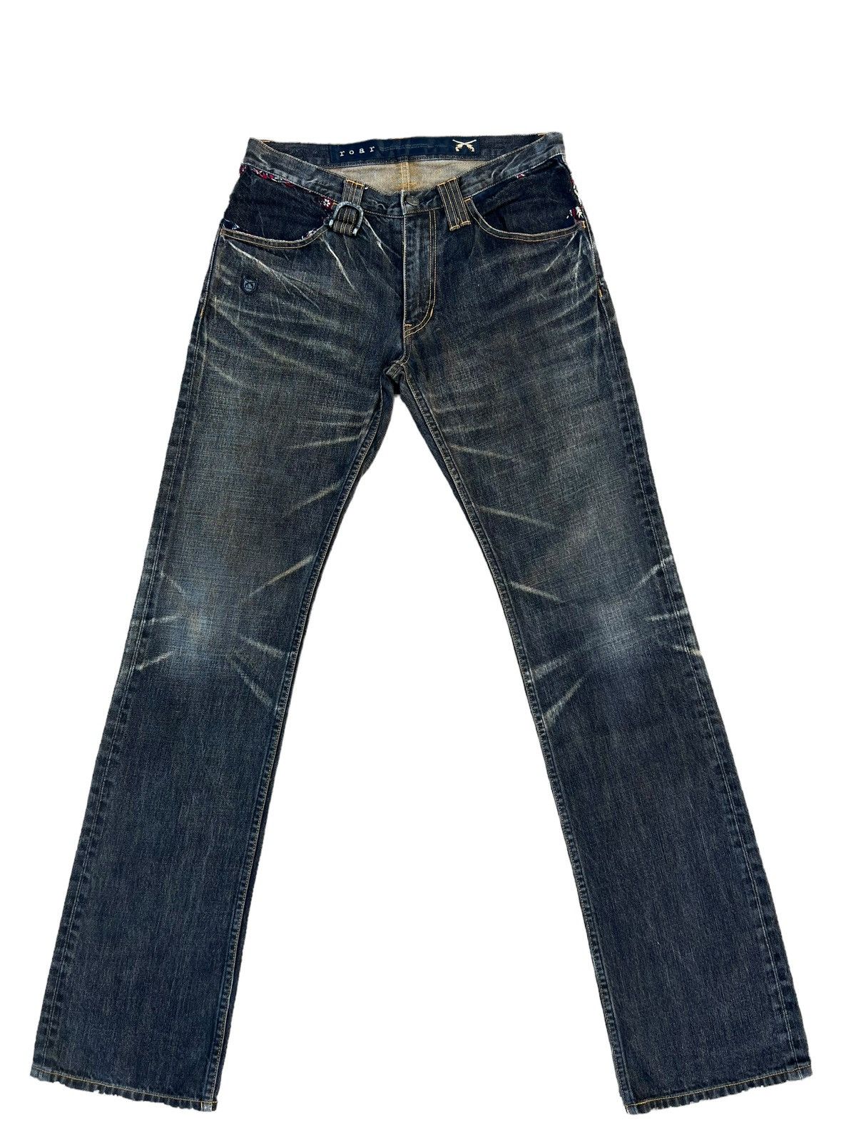 Japanese Brand × roarguns Vintage Roarguns Japan Distressed Ripped Fade Denim Jeans Size US 31 - 1 Thumbnail