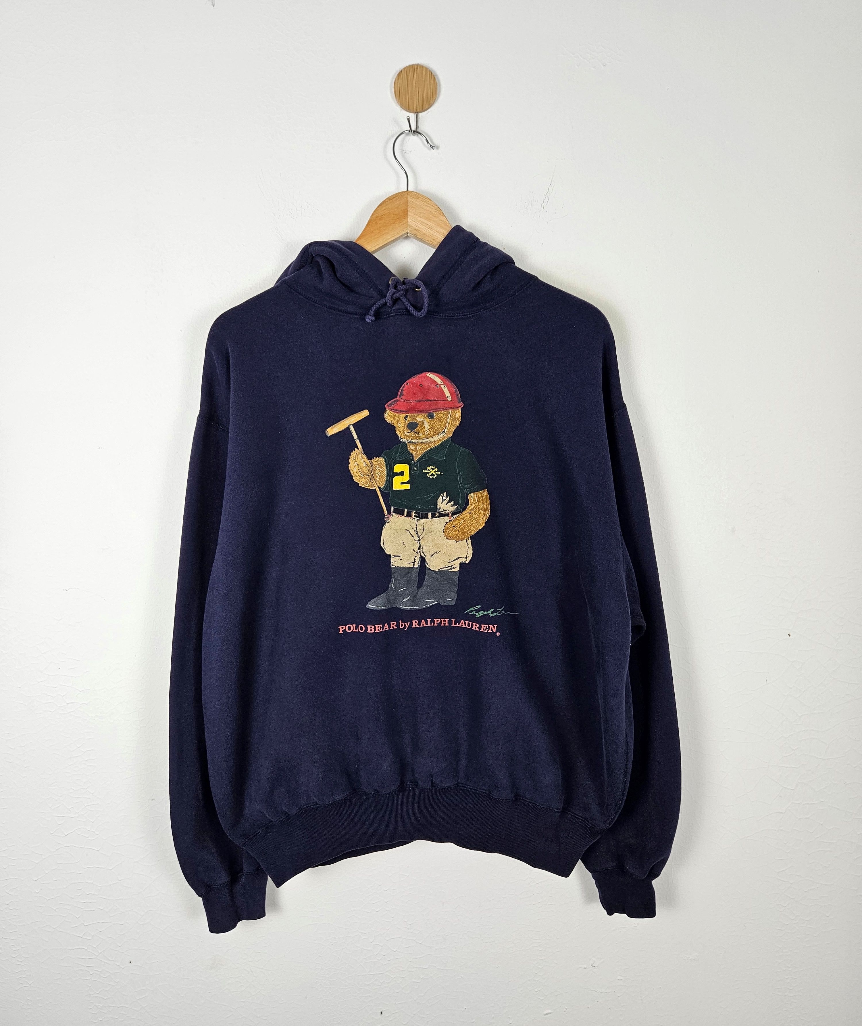 Polo Ralph Lauren Vintage Polo Bear Ralph Lauren Hoodie Sweater 90s Size US M / EU 48-50 / 2 - 1 Thumbnail