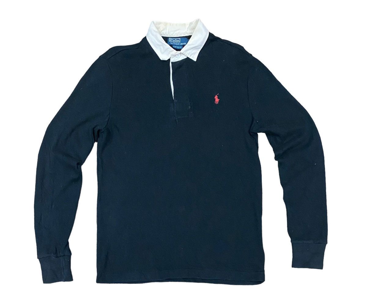 Vintage Polo Ralph Laurent Polo Shirt L/S Size US S / EU 44-46 / 1 - 1 Thumbnail