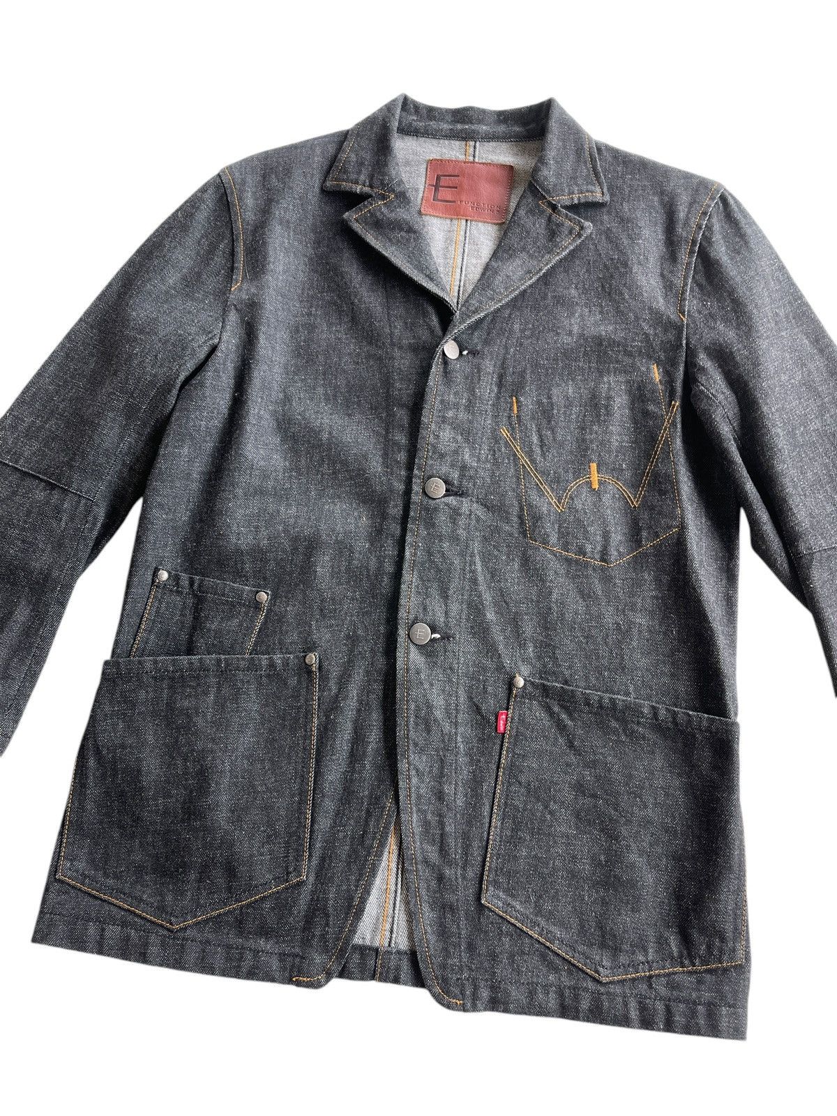 Japanese Brand Vintage Edwin Function Raw Denim Jacket Size US M / EU 48-50 / 2 - 6 Thumbnail
