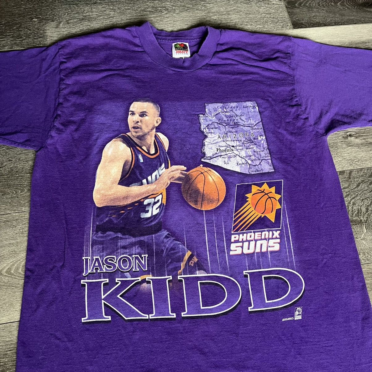 NBA × Vintage Vintage 1990s NBA Phoenix Suns Jason Kidd Player Graphic Tee Size US L / EU 52-54 / 3 - 2 Thumbnail