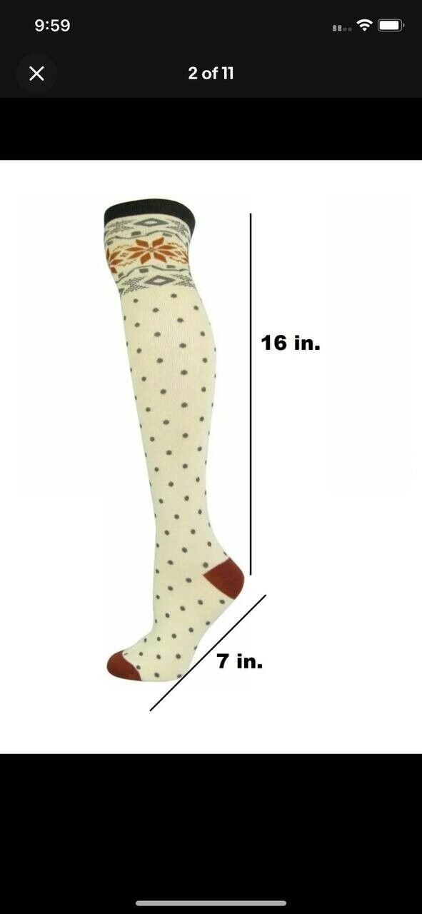 O'Neill O'Neill Socks Knee High 1 Pair Cute Design Polka Dot Pattern Size ONE SIZE - 4 Thumbnail