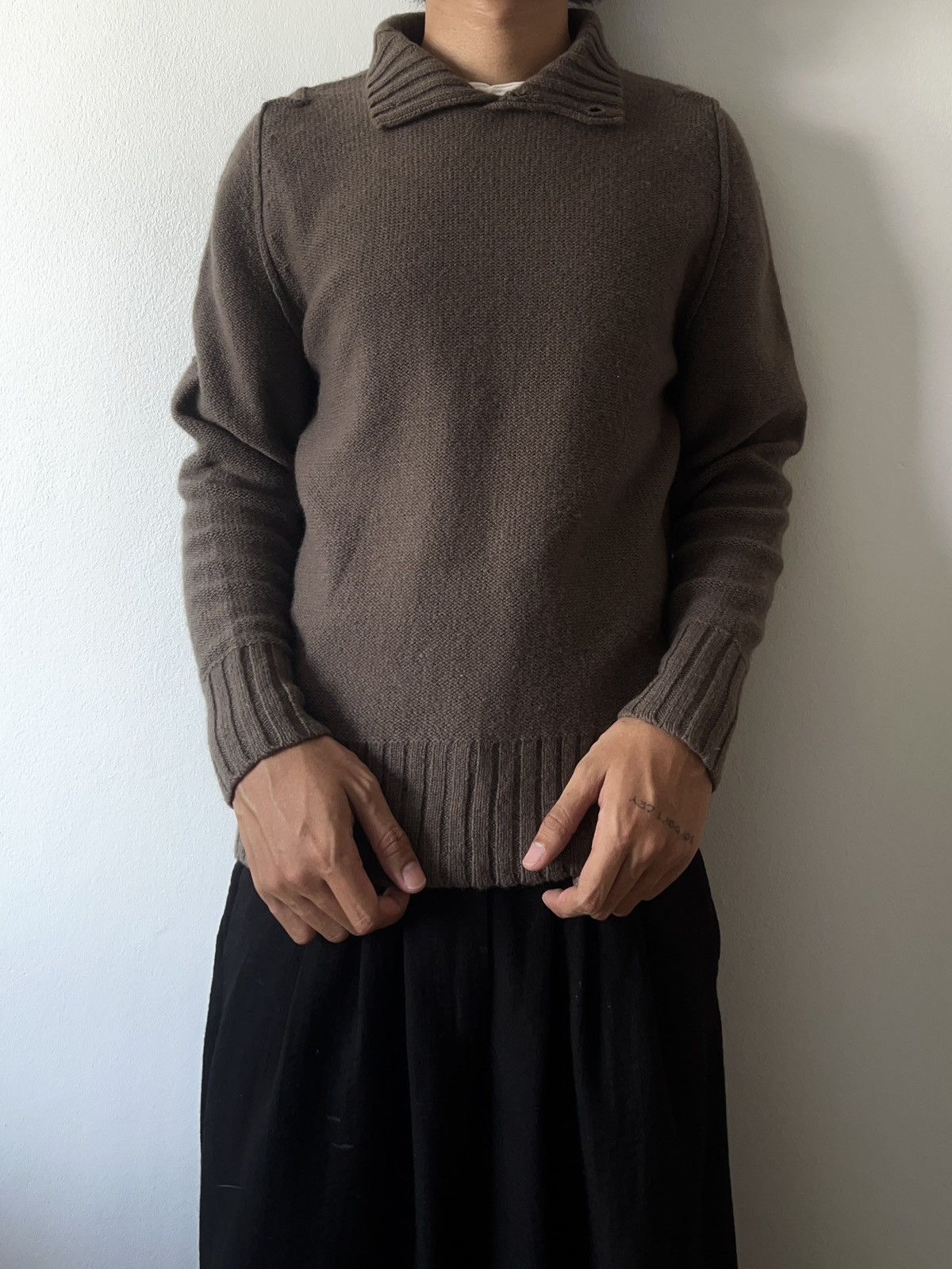 Yohji Yamamoto Vintage 90s Yohji Yamamoto A.A.R Knit Button Up Size US M / EU 48-50 / 2 - 2 Thumbnail