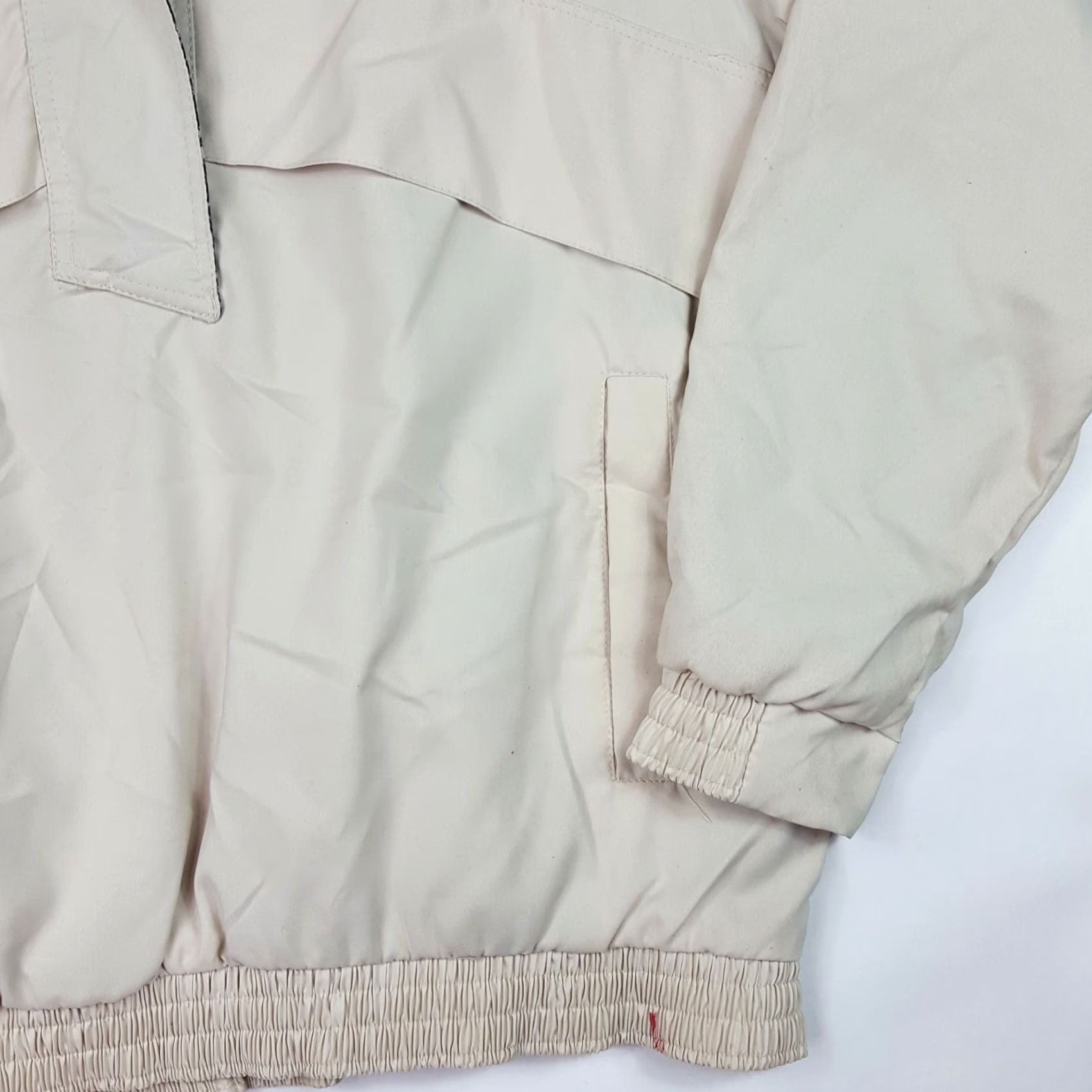 Rains VINTAGE Sunderland Of Scotland Teflon Women's Water Resistant 1/2 Zip Golf Jacket M Beige Snake Print Rain Jacket Womens Golf Jacket 90s Outdoor Retro Size M / US 6-8 / IT 42-44 - 3 Thumbnail
