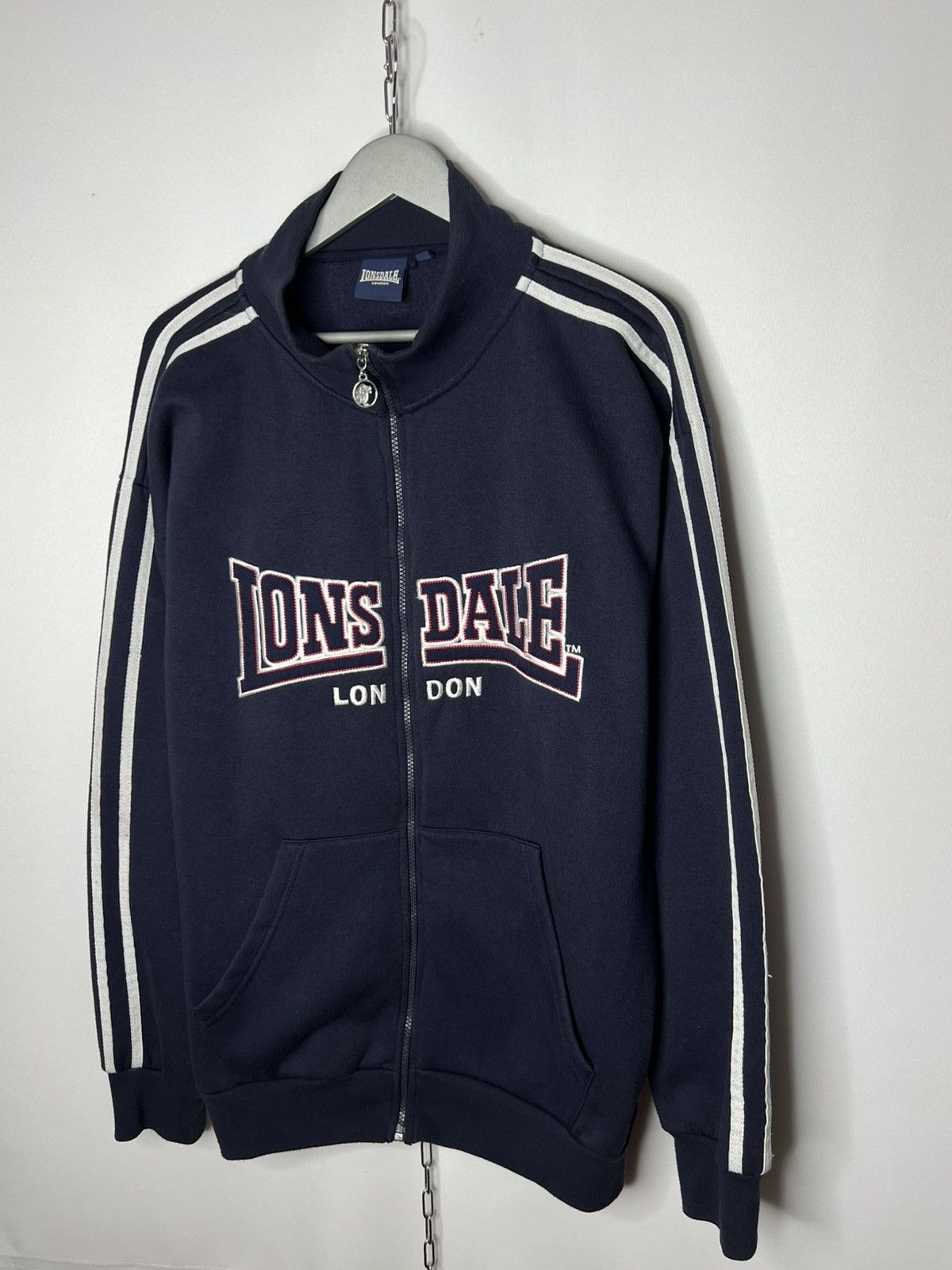 Lonsdale Vintage Lonsdale London Big Logo Full Zip Fleece Jacket Size US XXL / EU 58 / 5 - 2 Thumbnail