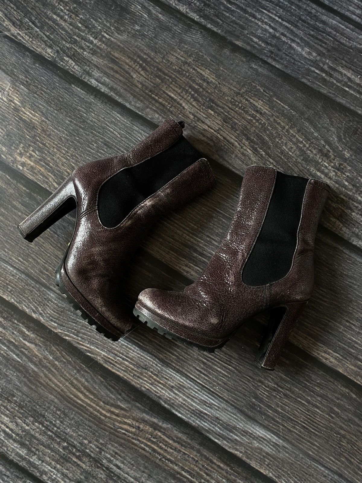 Prada Prada leather heels boots avant garde Size US 9 / IT 39 - 11 Thumbnail