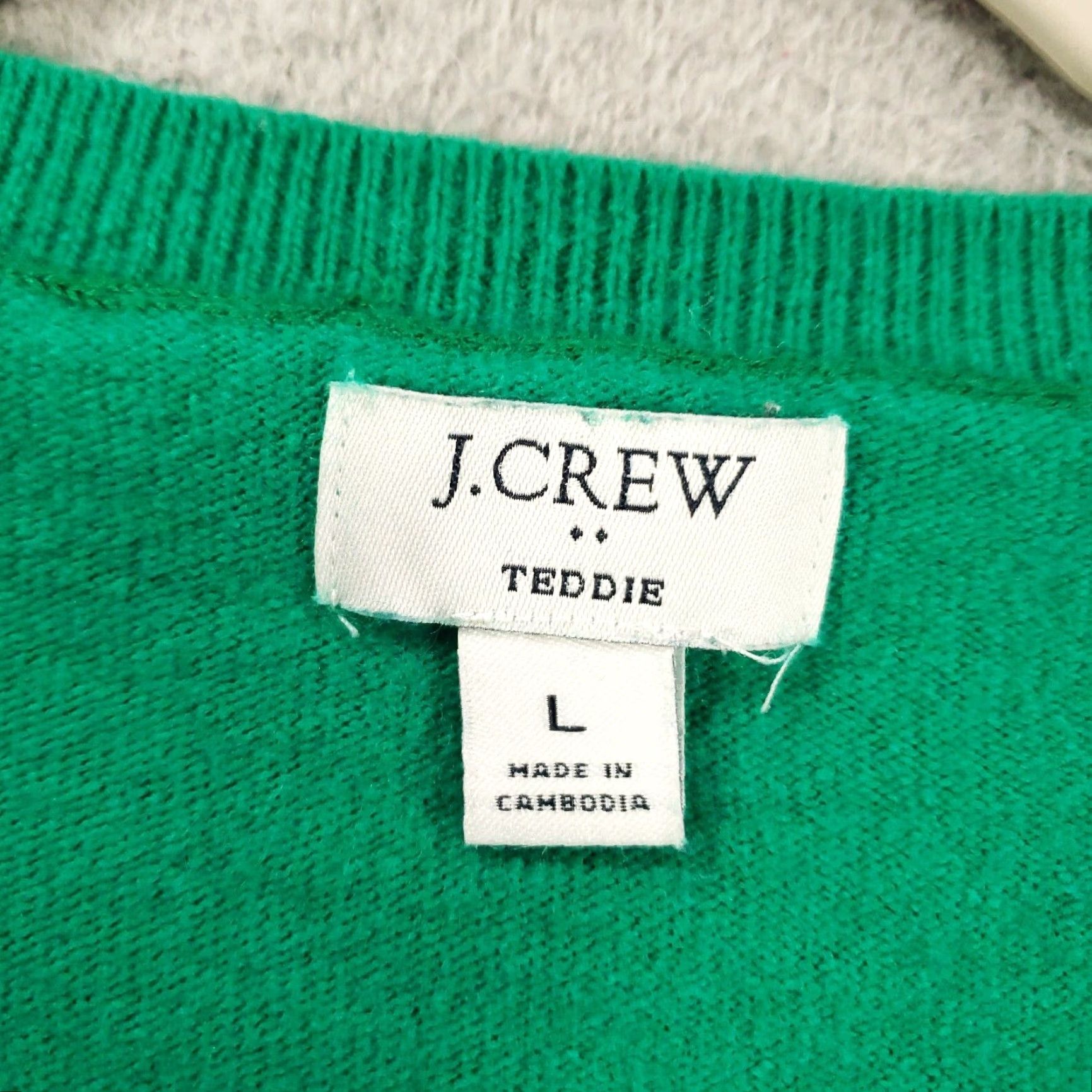 J. Jill VINTAGE J. Jill Merino Wool Blend Sweater Womens Large Green Crew Neck Pullover Classic Preppy Fall Winter Size L / US 10 / IT 46 - 7 Thumbnail