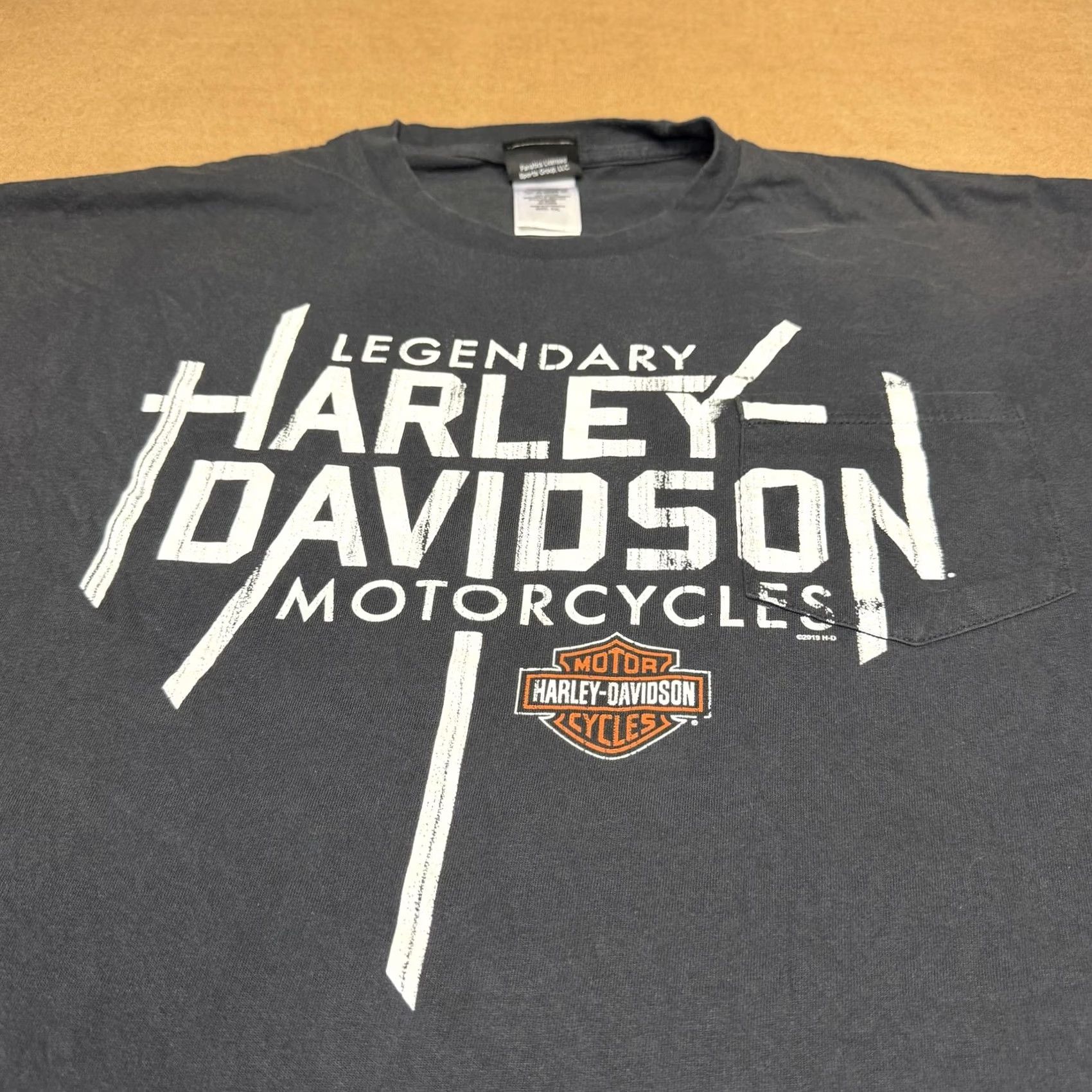 Harley Davidson Harley-Davidson Shirt Mens 2XL Gray Pocket Barnett El Paso Texas Motorcycle Tee Size US XXL / EU 58 / 5 - 2 Thumbnail