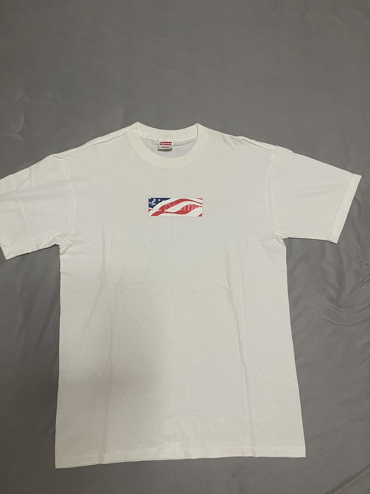 Supreme Supreme 911 box logo tee White ds | Grailed