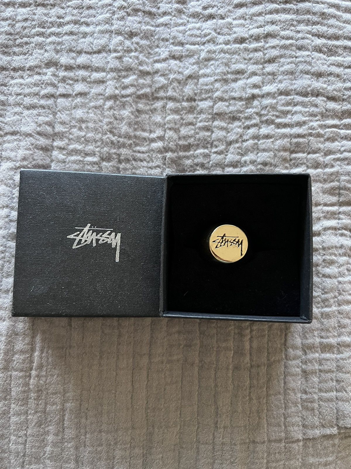 image of Stussy Vintage Gold Ring, Men's