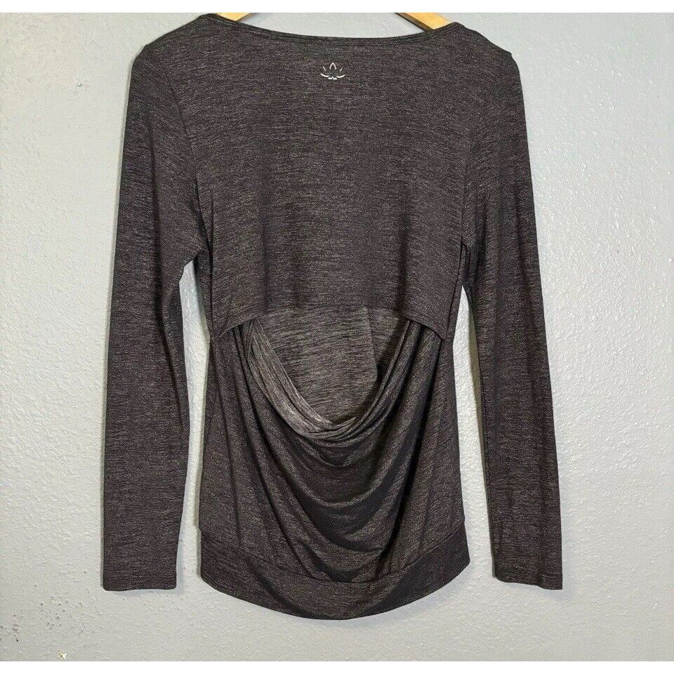 Other Beyond Yoga L Gray Open Back Long Sleeve Workout Top Activew Size L / US 10 / IT 46 - 2 Thumbnail