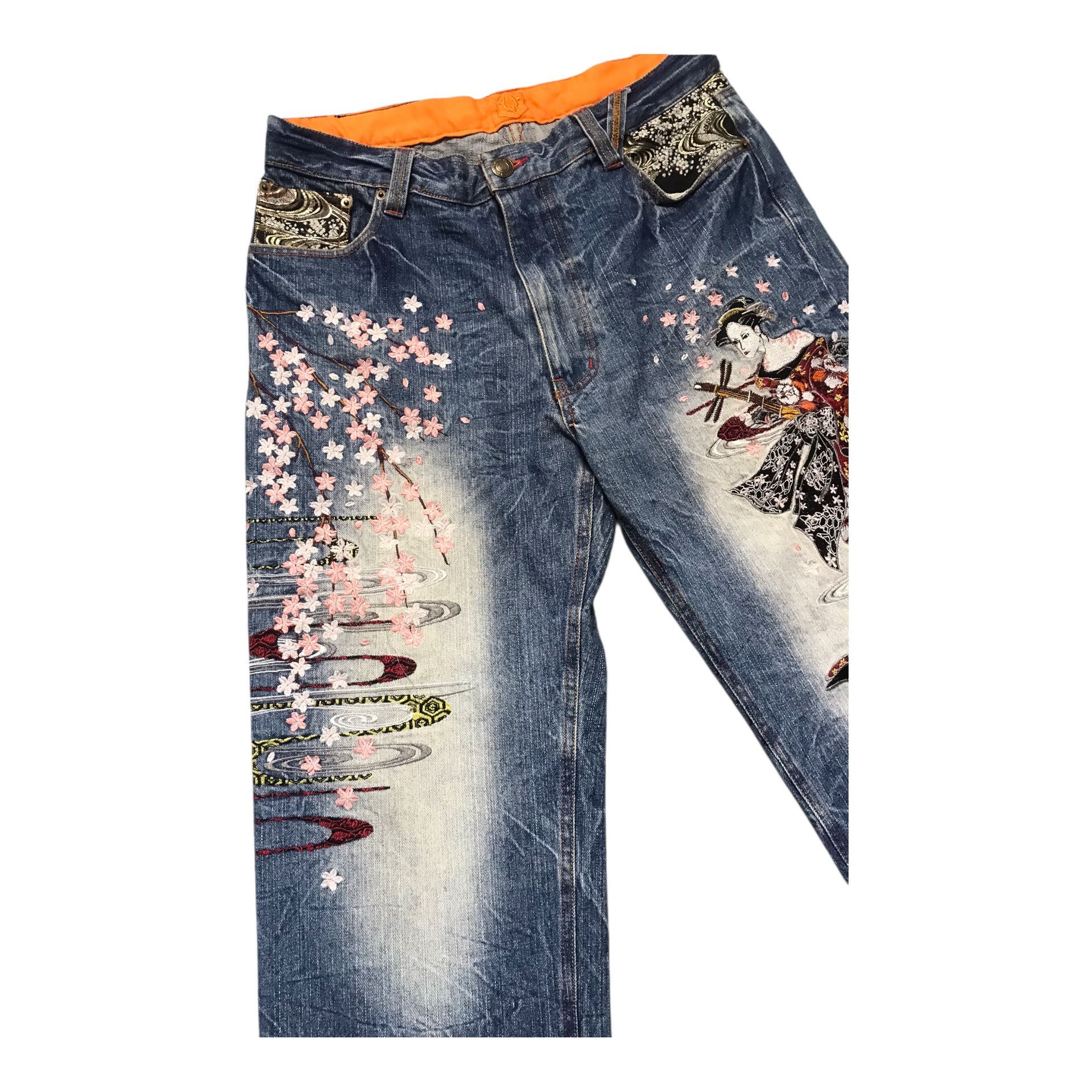 Karakuri Tamashii Kakakuri Japanese Tradition Embroidered Pant Size US 30 / EU 46 - 4 Thumbnail