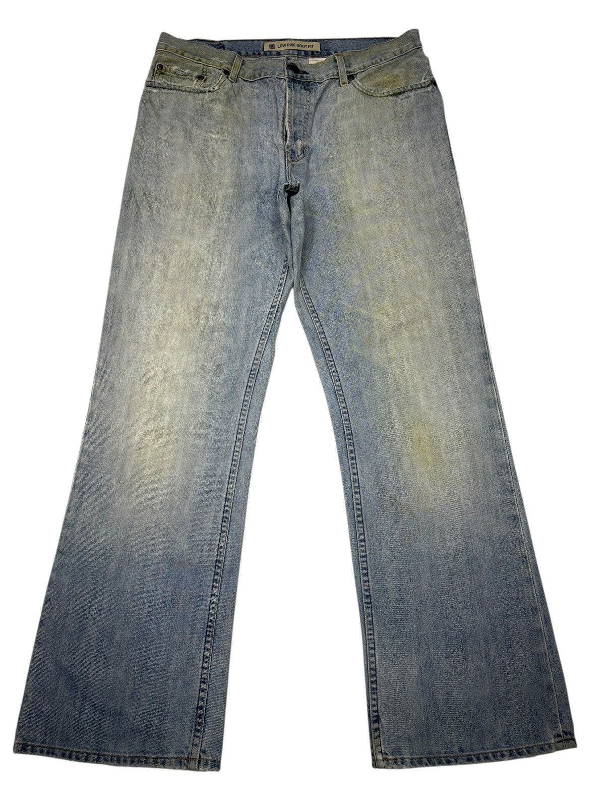 If Six Was Nine FLARE JEANS BAGGY RUSTY GAP BLUE WASH DENIM JEANS Size US 37 - 1 Thumbnail