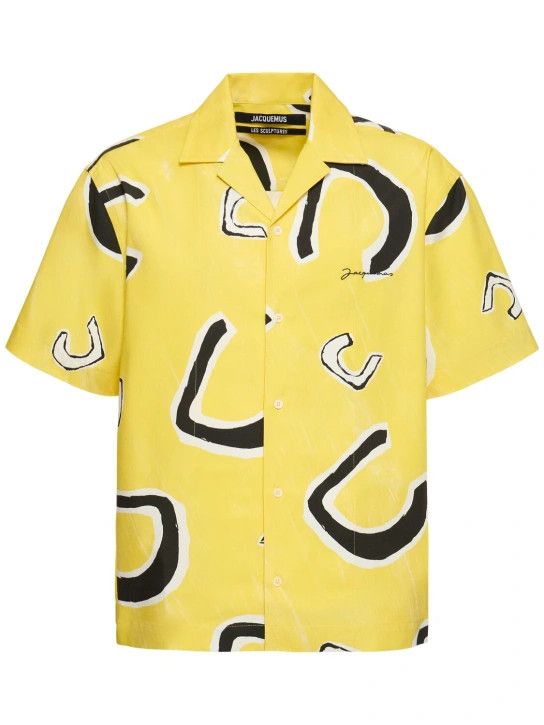 Jacquemus o1lsvrm0425 Simon Logo Striped Shirt in Jacquard Busine Size US S / EU 44-46 / 1 - 1 Thumbnail