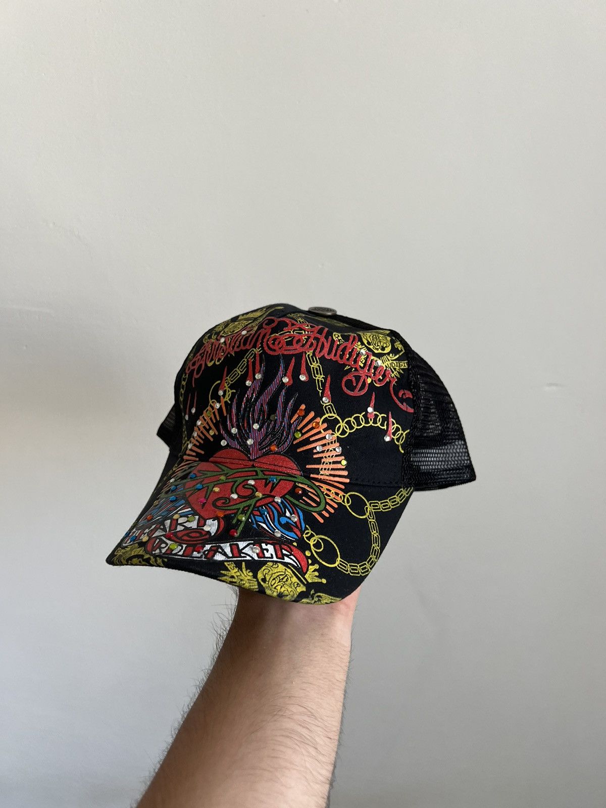 Christian Audigier × Ed Hardy × Vintage Vintage Christian Audigier Ed Hardy cap y2k style Size ONE SIZE - 1 Thumbnail