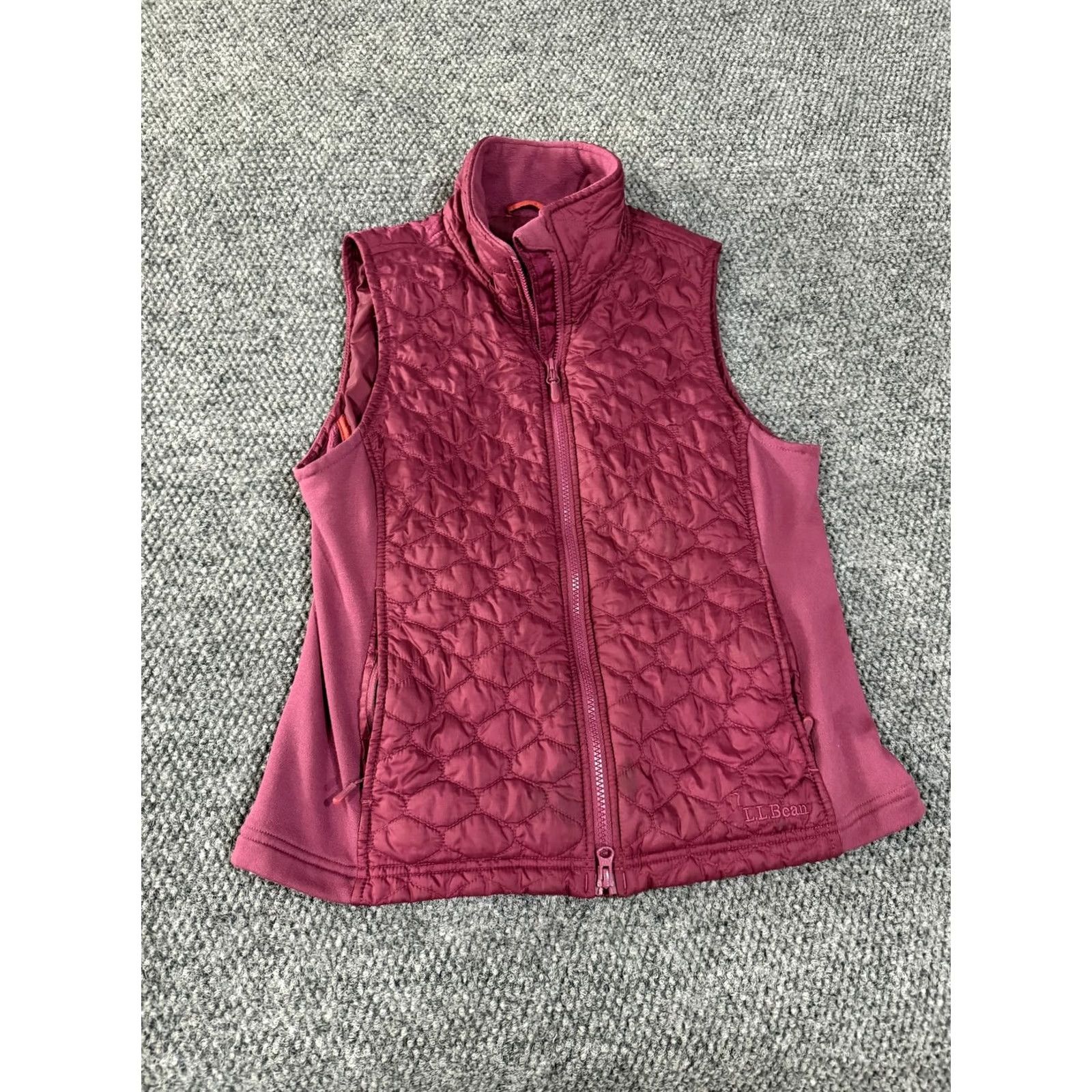 Vintage L.L.Bean Vest Womens M Pink Quilted Fleece Lined Softshell Full Zip Outdoor Vest Women Medium Pink Quilted Insulated Pockets Front Zip Size M / US 6-8 / IT 42-44 - 2 Thumbnail