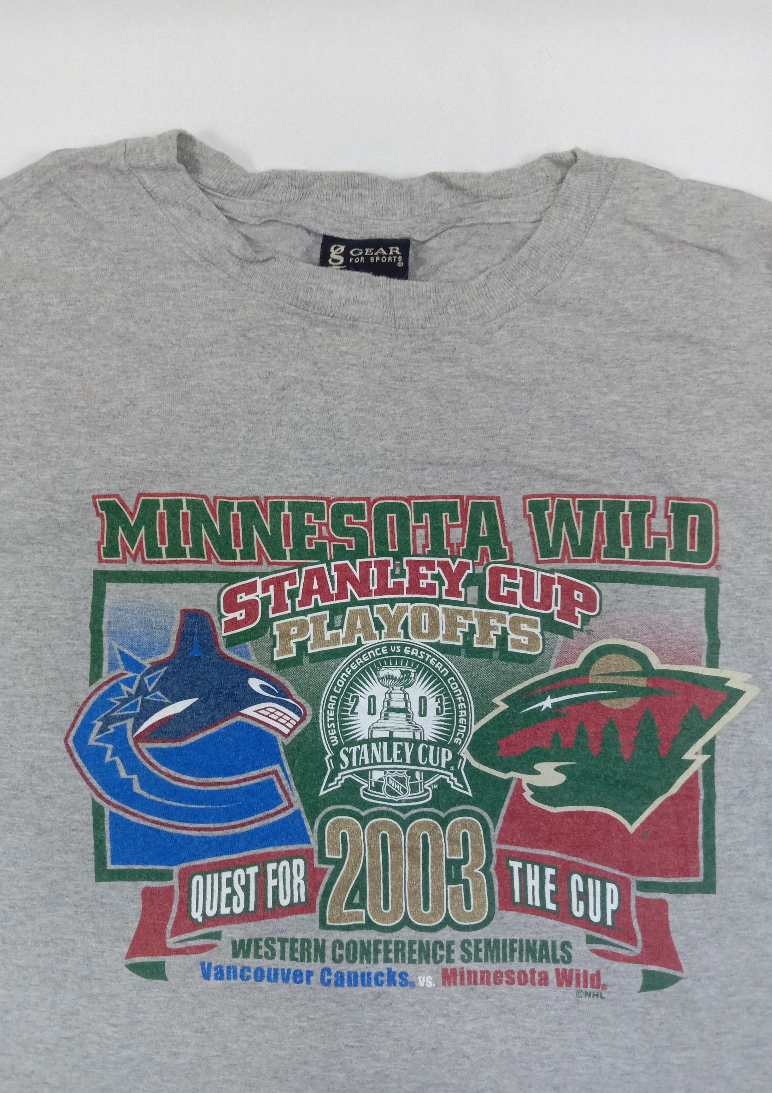 NHL Vintage NHL Stanley Cup Playoff 2003 T Shirt Size US XL / EU 56 / 4 - 2 Thumbnail