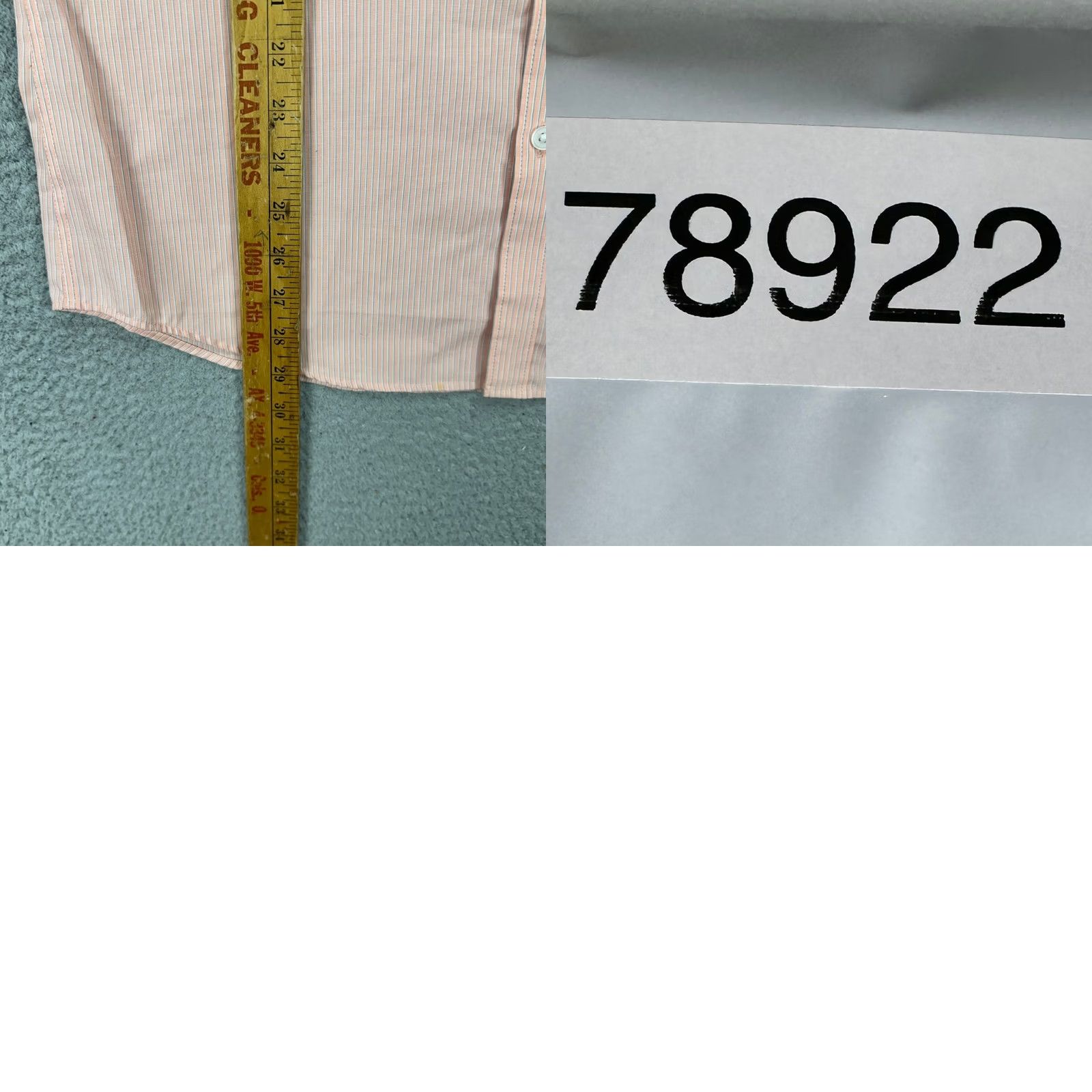 Calvin Klein Calvin Klein Shirt Button Up Mens Medium Peach Striped Non Iron Slim Fit Cotton Shirt Jacket? Size US M / EU 48-50 / 2 - 8 Thumbnail
