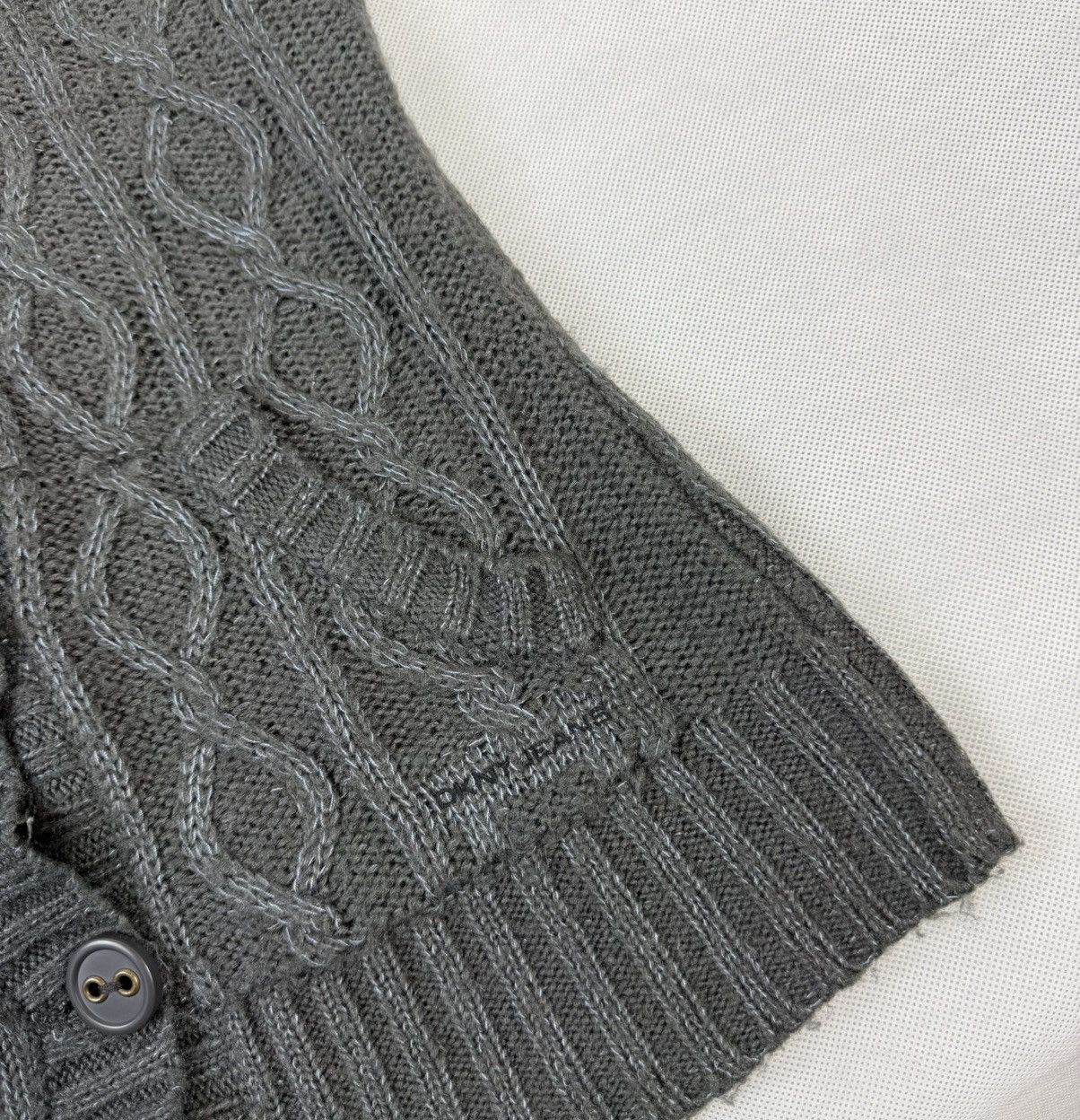 Unique DKNY Sweater with Fur Trim Avant Garde Japan Style