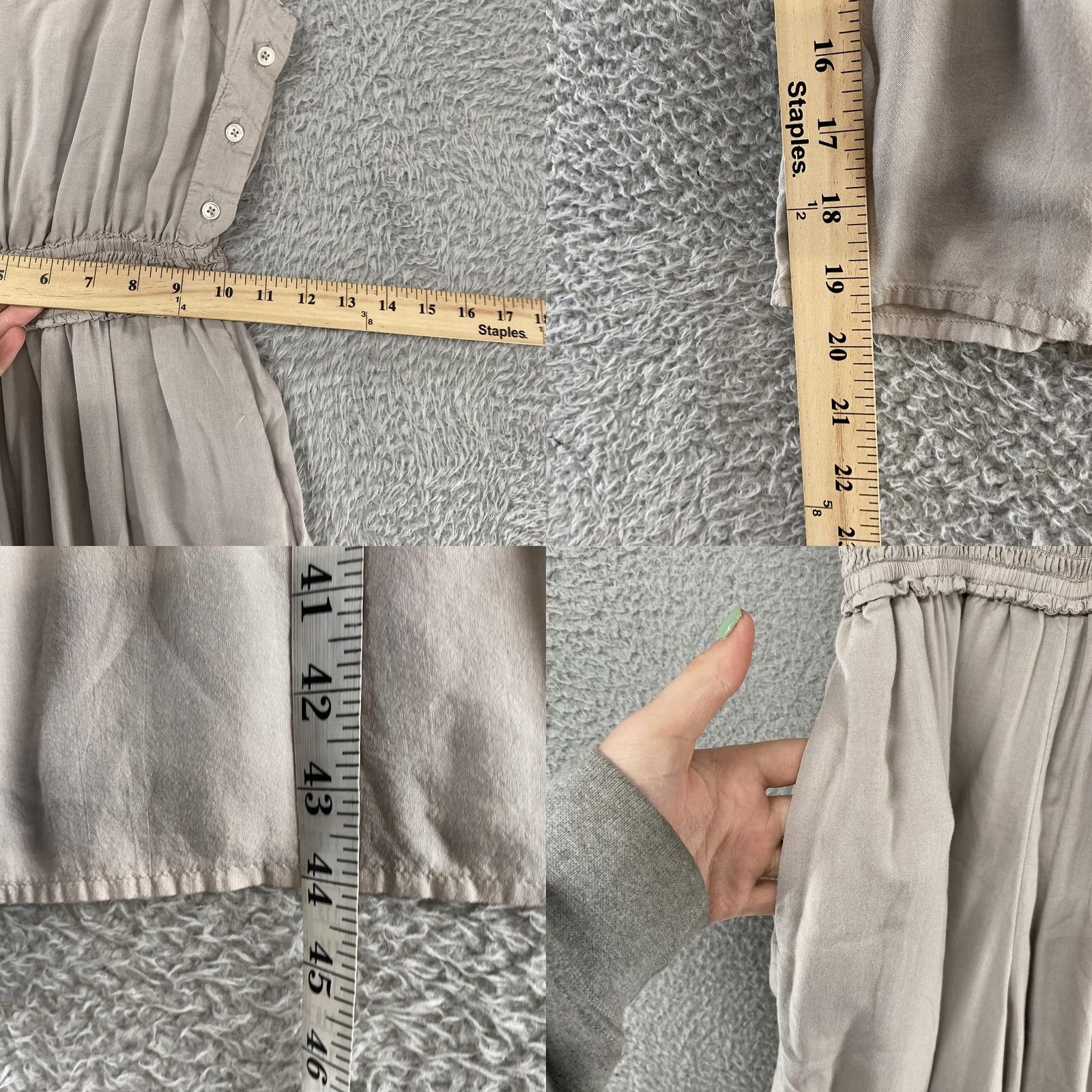 Vintage Wilfred Jumpsuit Womens XXS Beige V Neck Wide Leg Capsule Minimalist Aritzia Size XXS / US 00 / IT 34 - 8 Thumbnail