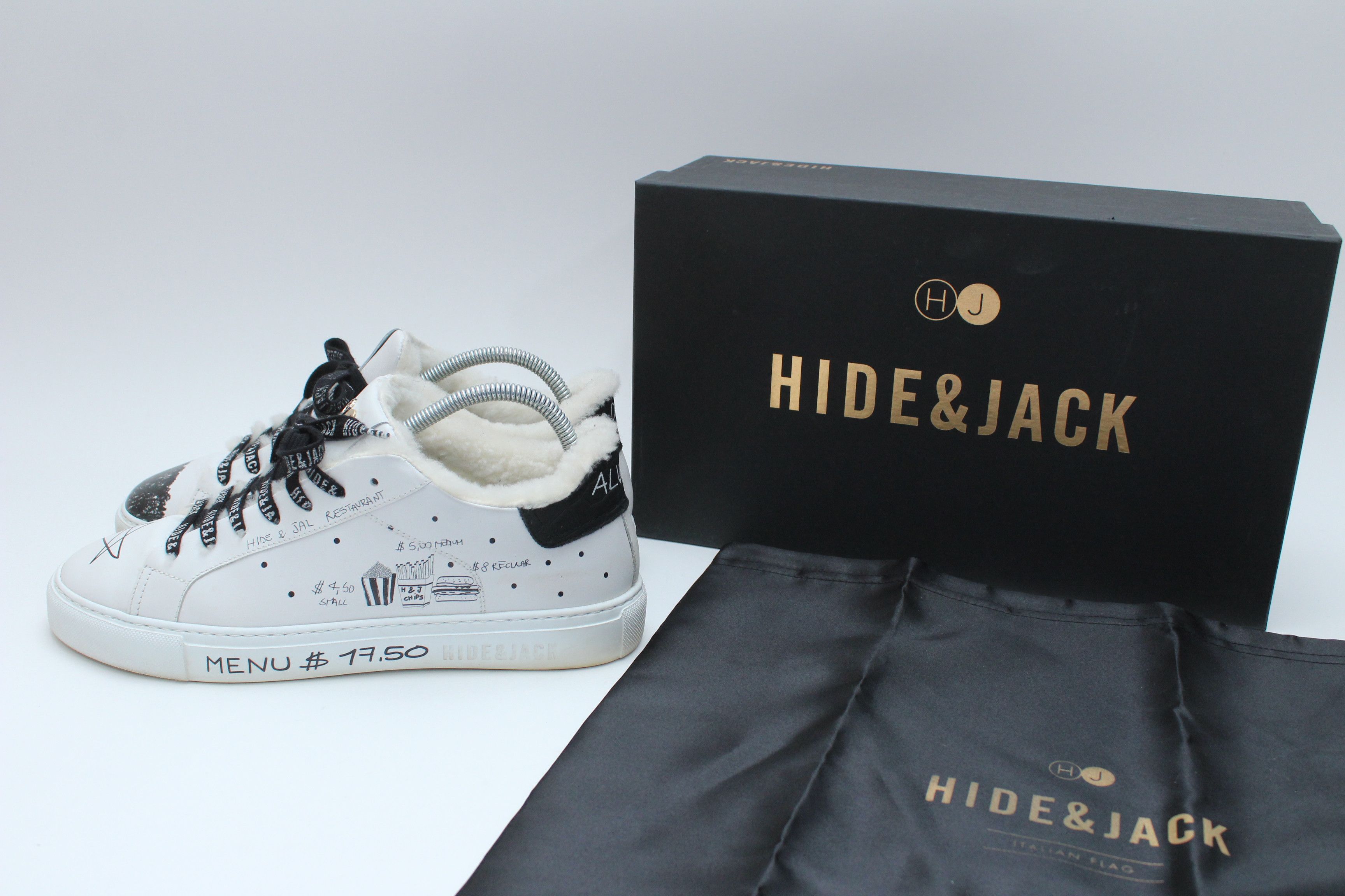 Vintage Hide&Jack x SAL Restaurant Graphic White Sneakers Size US 8 / EU 41 - 1 Thumbnail