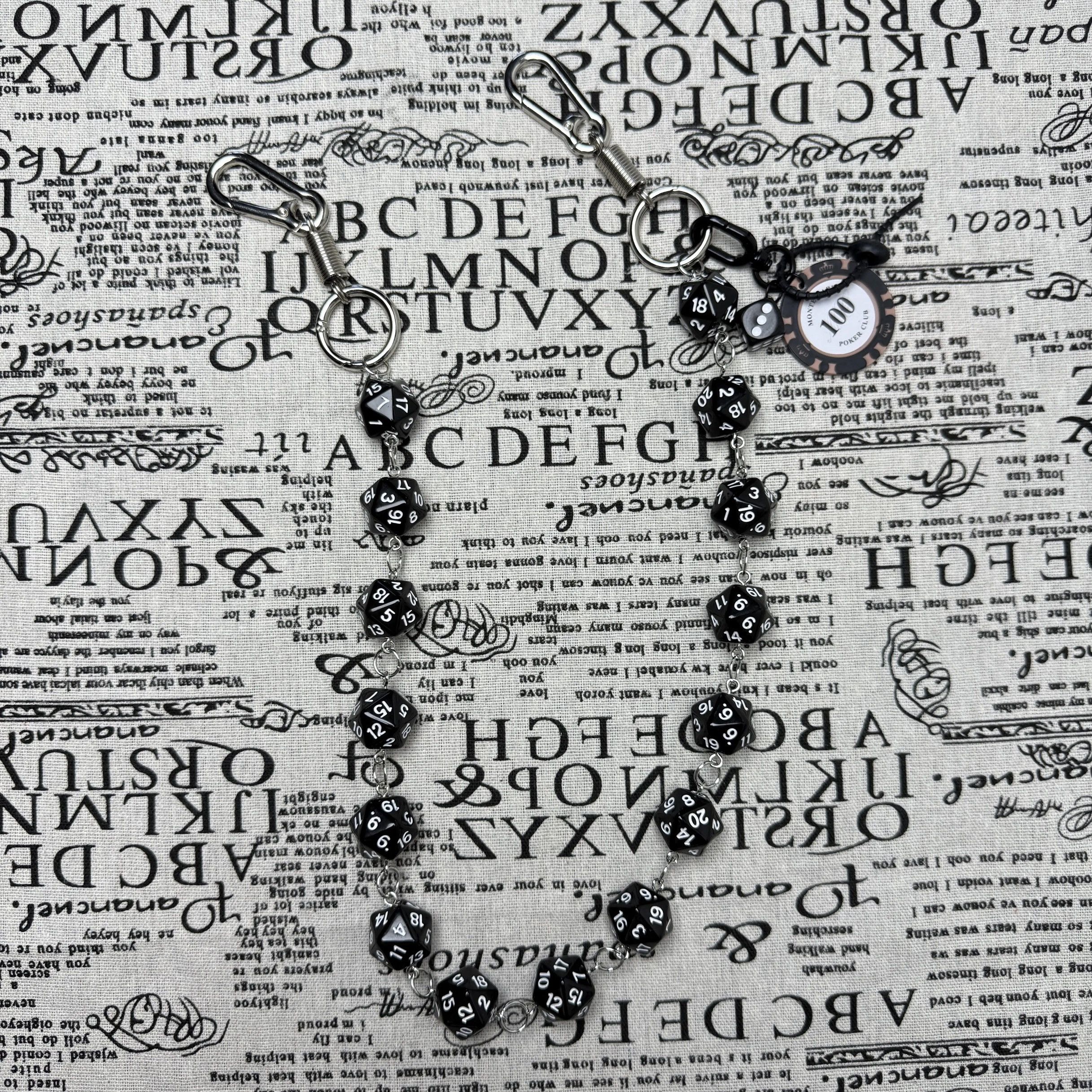 Jewelry 65cm Length Black Dice Pants Wallet Chain Size ONE SIZE - 3 Thumbnail