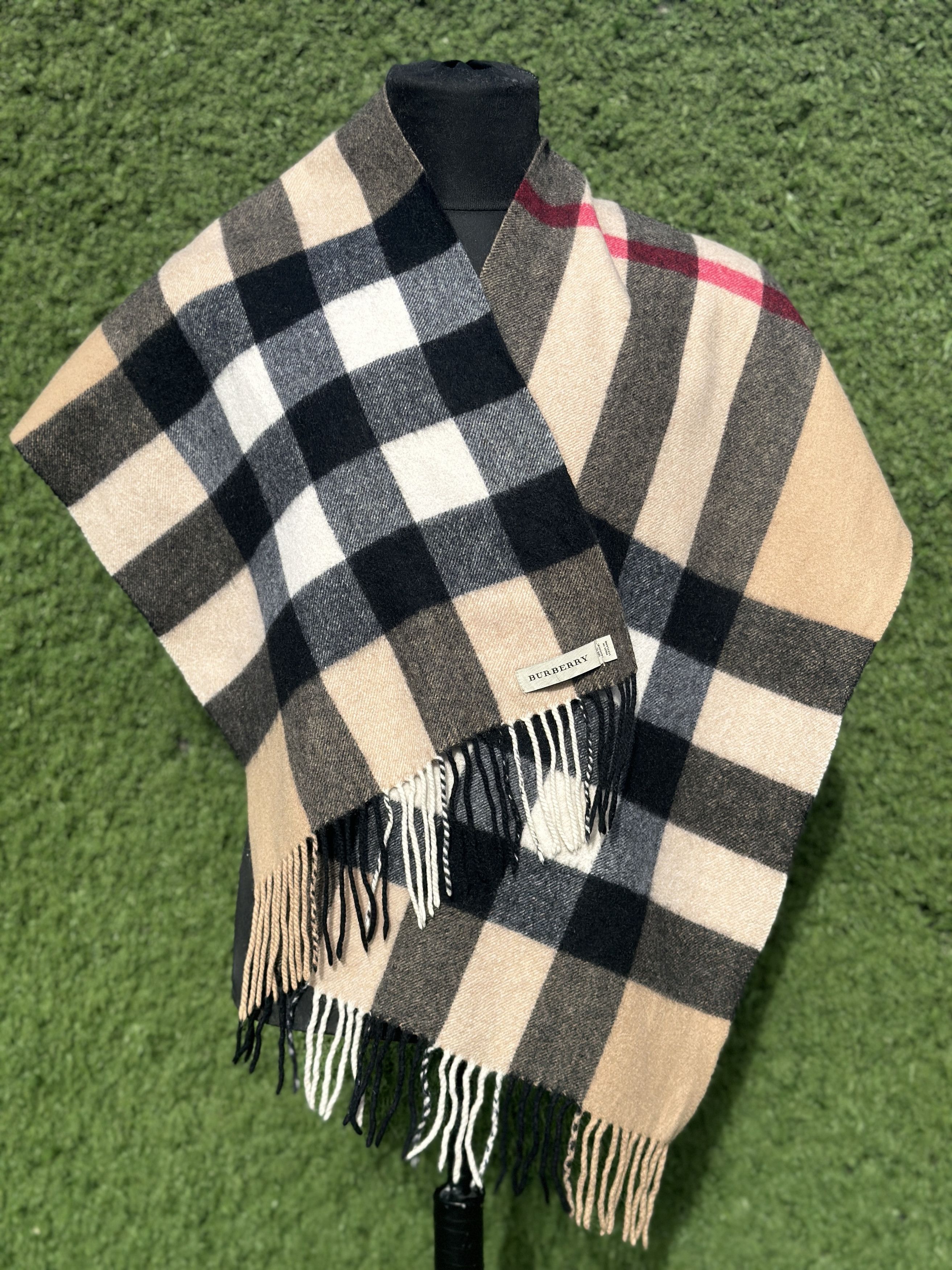 Burberry Burberry 100% Cashmere Classic Check Fringed Scarf 205X37Cm Size ONE SIZE - 6 Thumbnail