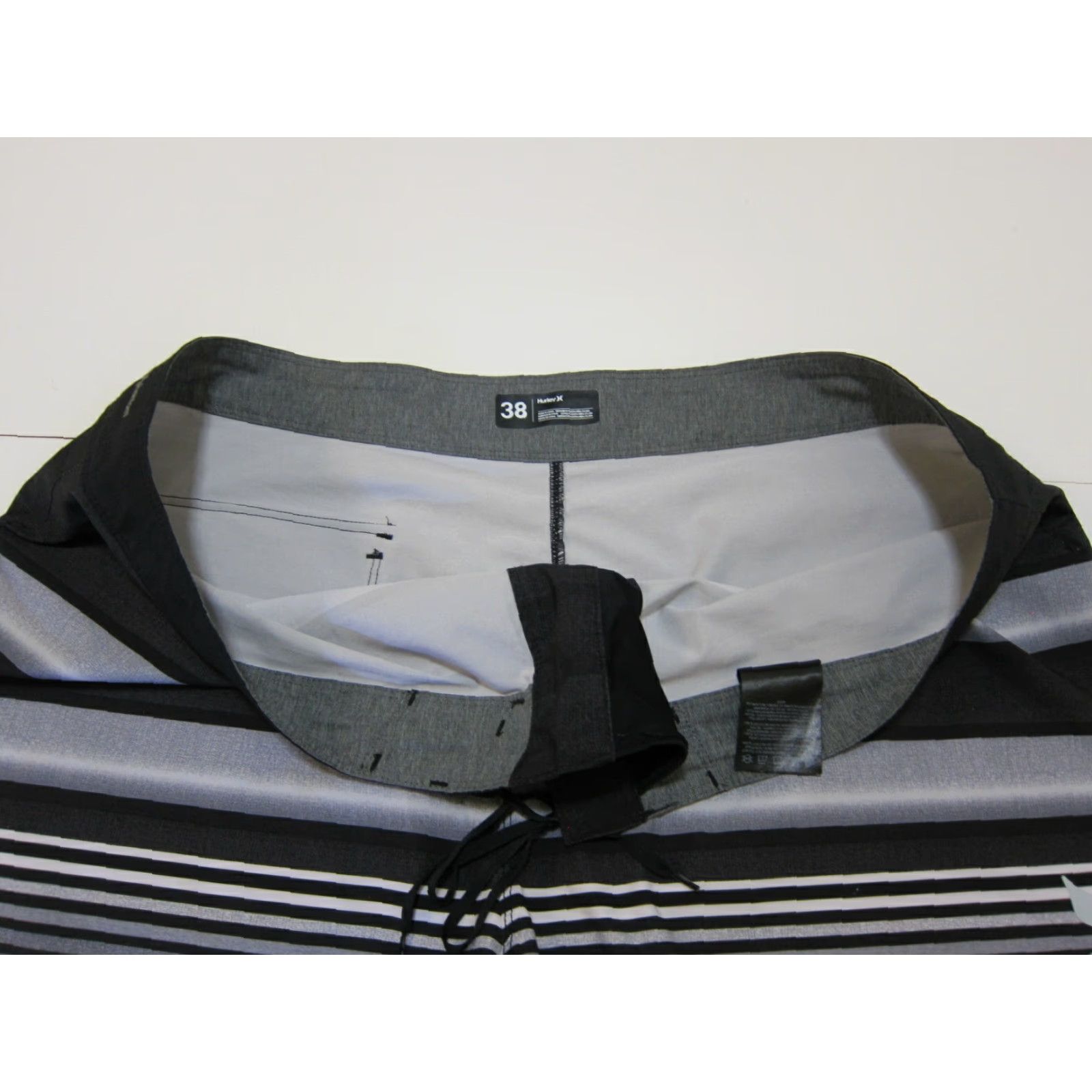 Hurley Hurley Phantom Black Grey Stripe Stretch Swim Board Shorts Men 38 Size US 38 / EU 54 - 4 Thumbnail
