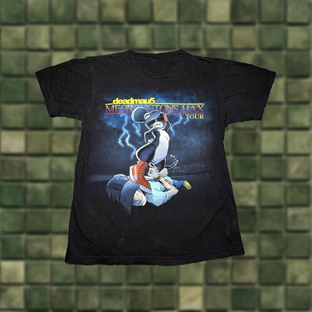 Tultex Deadmau5 Meowingtons Hax Tour Music Concert Merch Small Graphic T-Shirt Mens Black Size US S / EU 44-46 / 1 - 1 Thumbnail