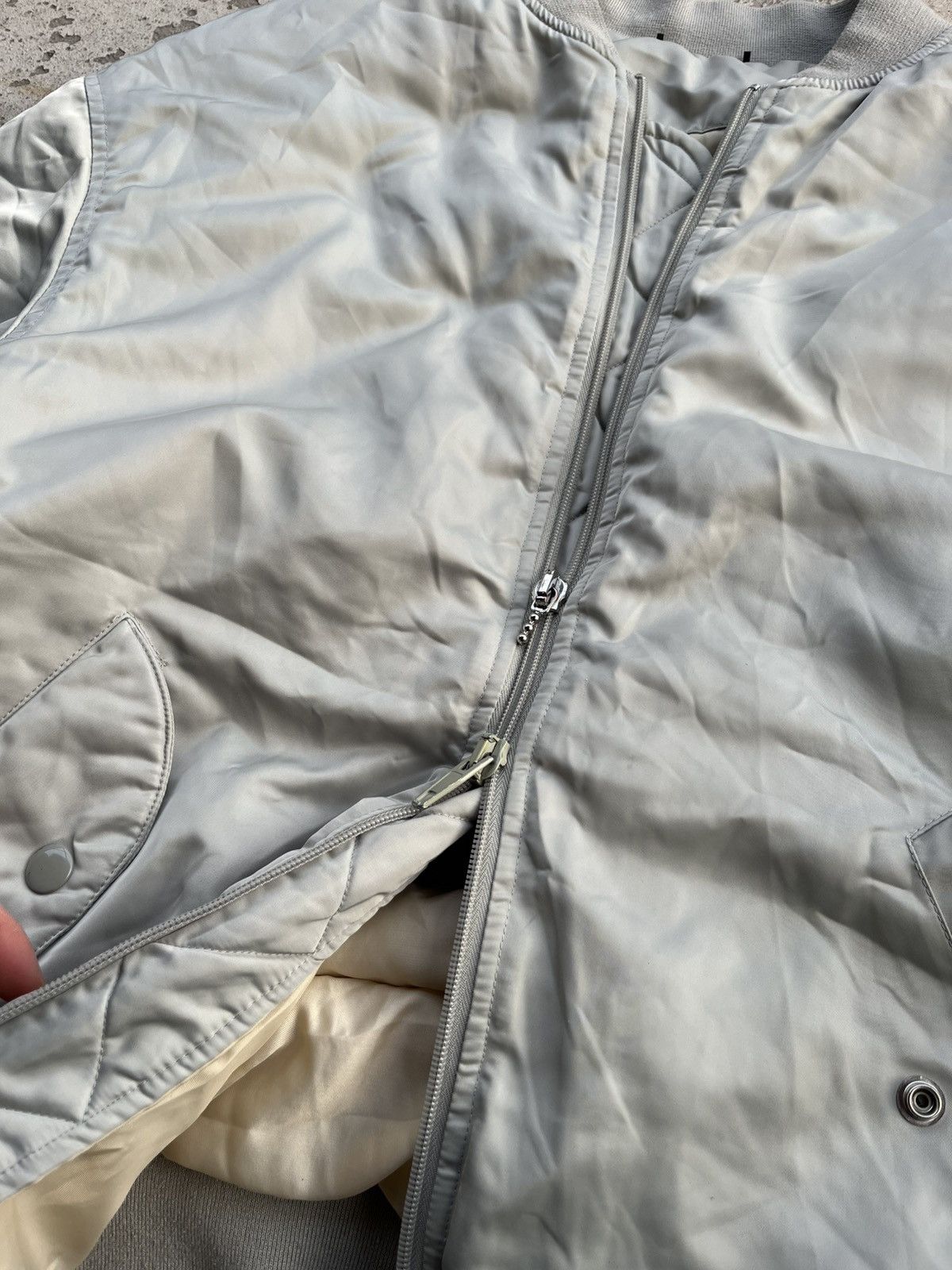 Hysteric Glamour × Issey Miyake × Le Grande Bleu (L.G.B.) 90s Balenciaga Style Vintage Boxy Baggy Oversized MA1 Bomber Size US M / EU 48-50 / 2 - 8 Thumbnail