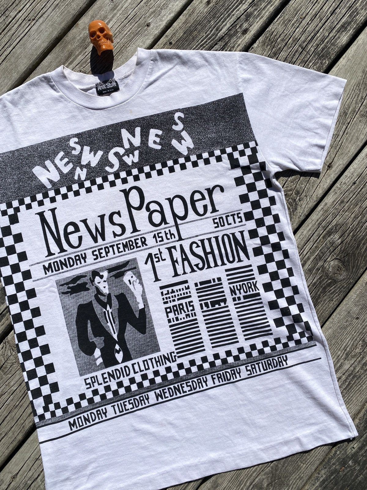Vintage 90s News Fashion city art print shirt sz L Size US L / EU 52-54 / 3 - 2 Thumbnail