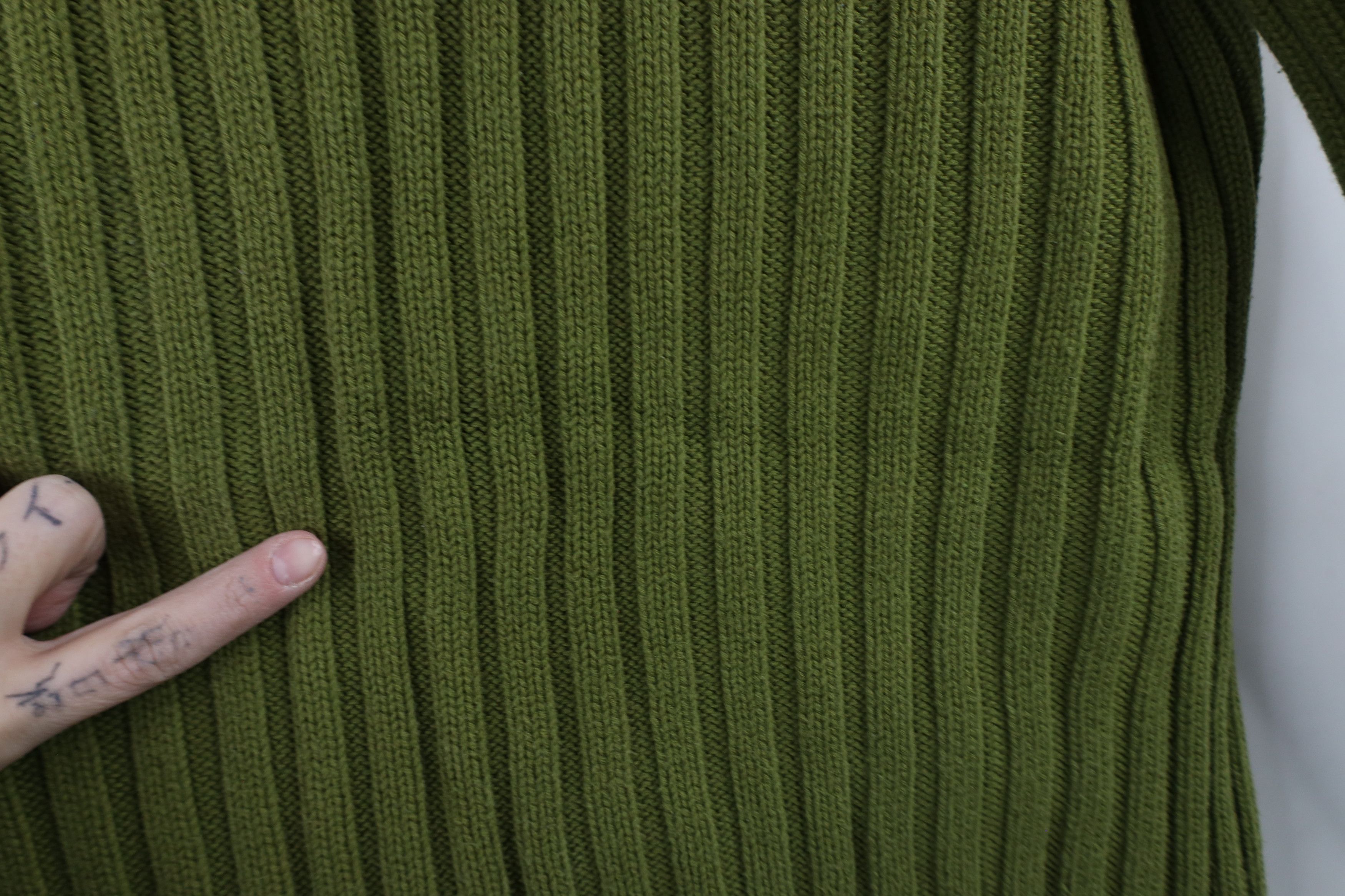 Express × Vintage Vintage Y2K Express Heavyweight Cotton Ribbed Knit Sweater Size M / US 6-8 / IT 42-44 - 5 Thumbnail