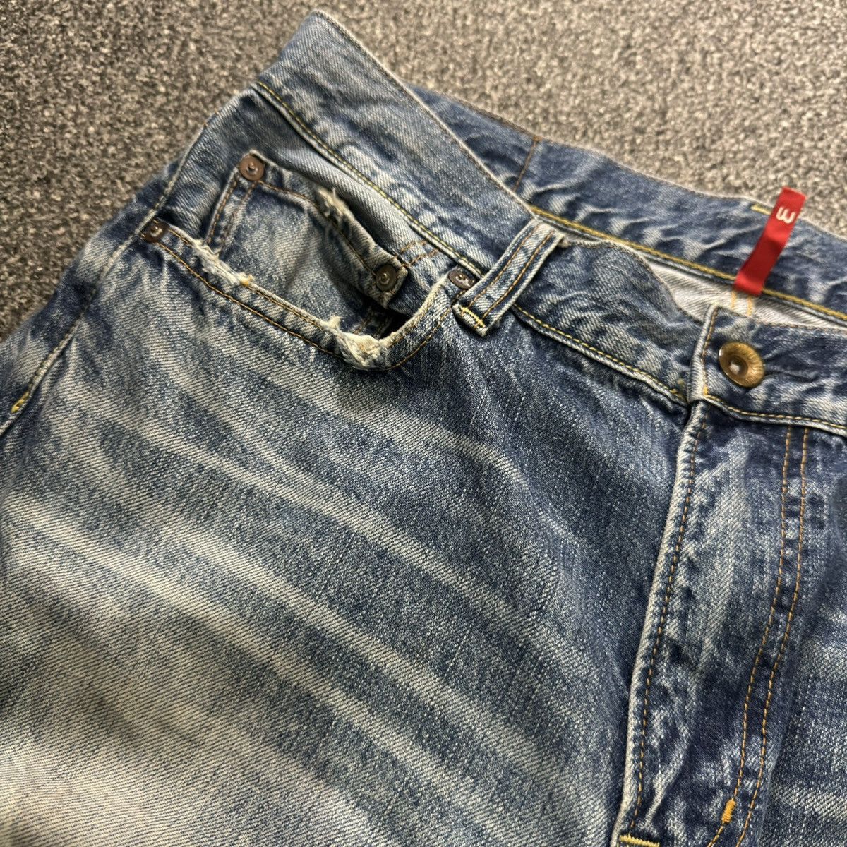 Undercover × Uniqlo 🔥🇯🇵 Archive Vintage 90s Uniqlo S002 UJ Distressed Denim Jeans Size US 34 / EU 50 - 12 Thumbnail