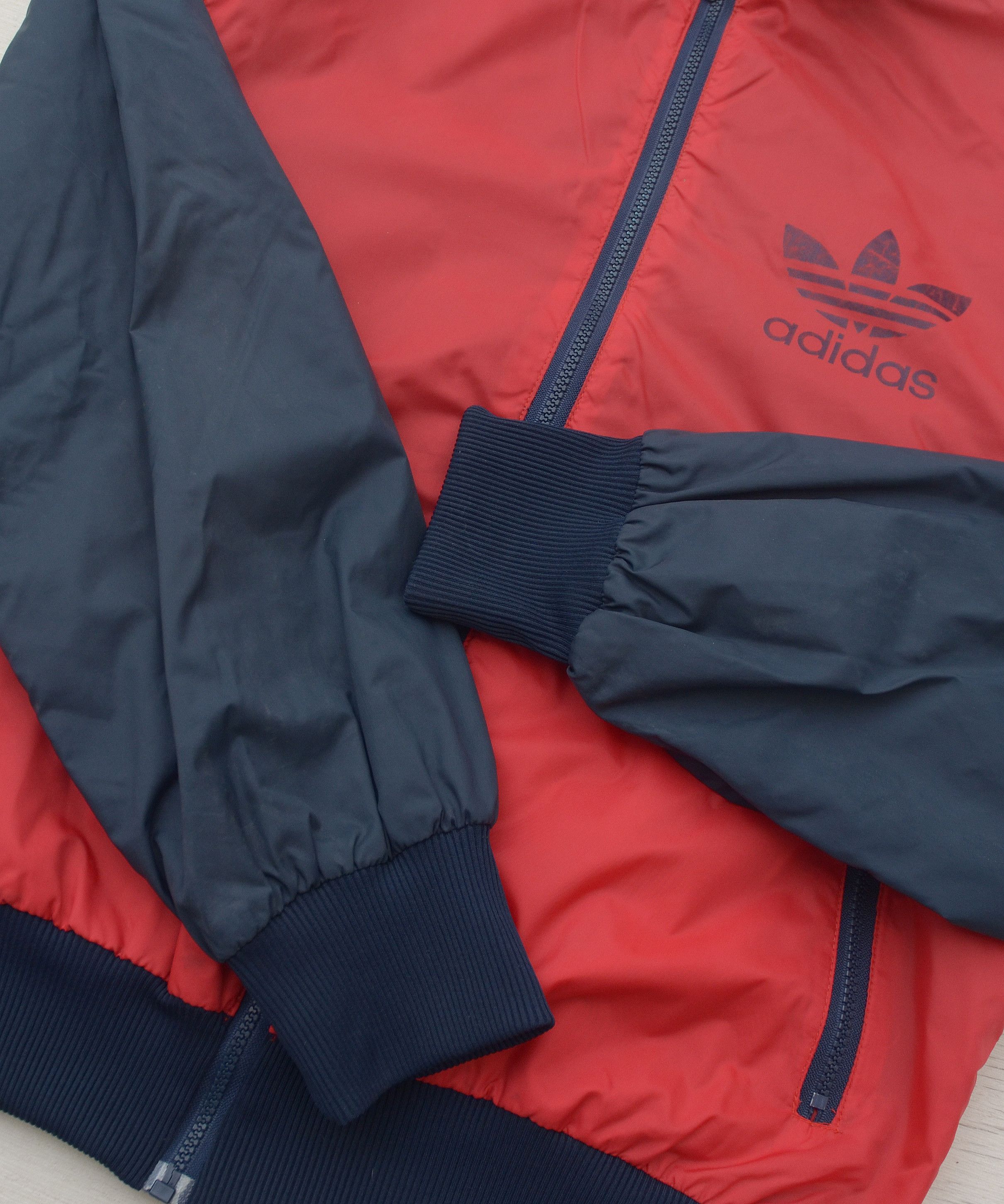 Adidas × Vintage 90s Vintage Adidas Original Track Bomber Jacket Size US L / EU 52-54 / 3 - 7 Thumbnail