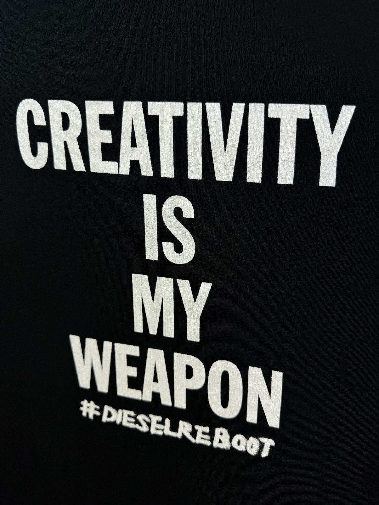 Diesel DIESEL Reboot Creativity Is My Weapon T-Shirt Size US XS / EU 42 / 0 - 4 Thumbnail
