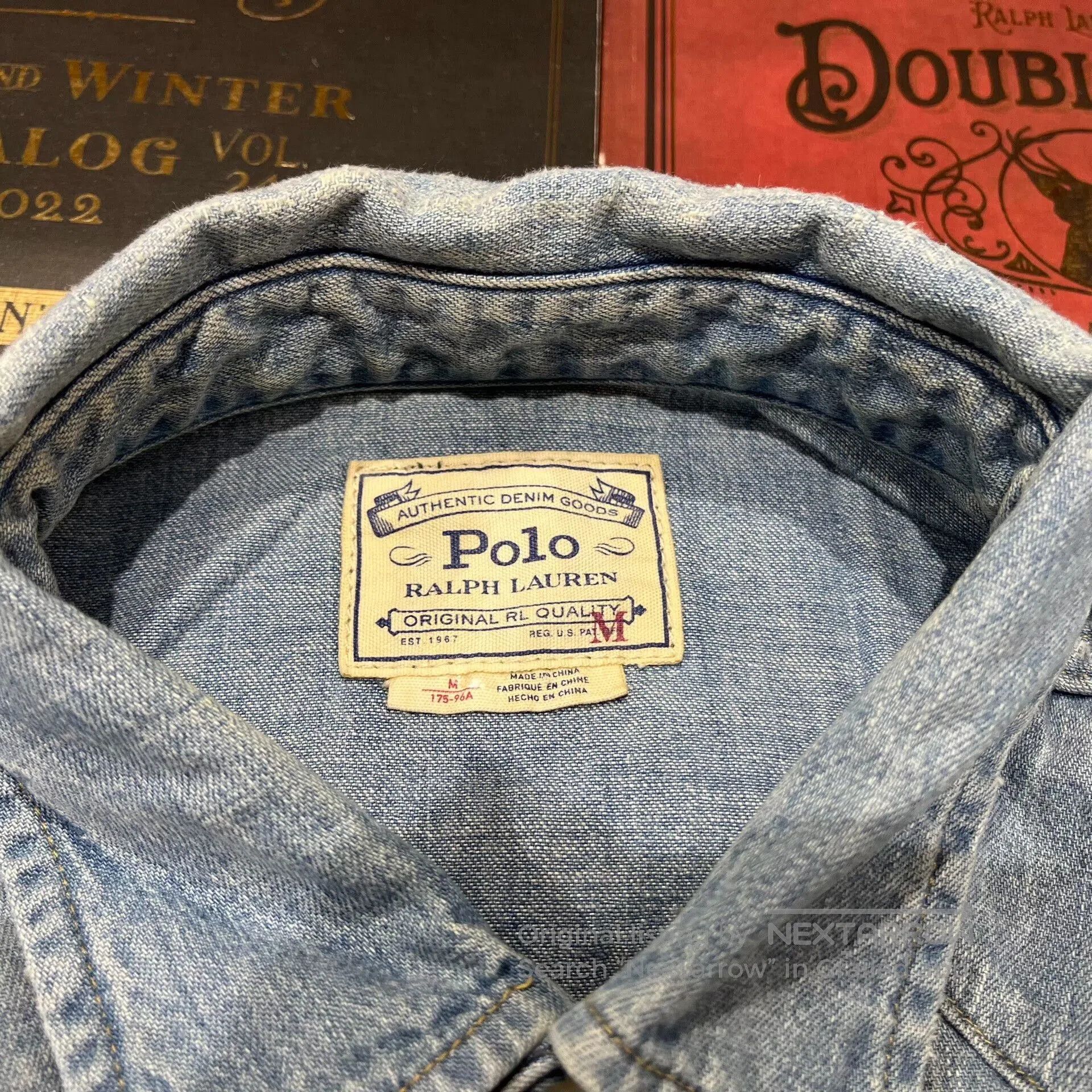 RRL Ralph Lauren vintage ralph lauren distressed denim shirt. Size US M / EU 48-50 / 2 - 4 Thumbnail