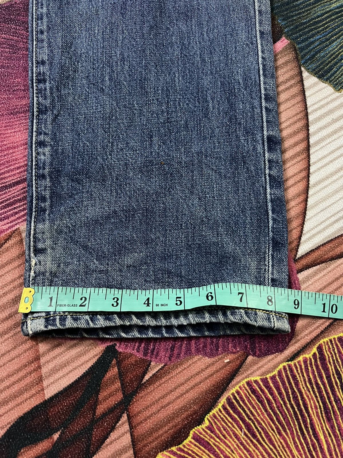 Levi's VINTAGE LEVIS 702 E BACKLE BACK CUSTOM SASHIKO BORO JAPAN Size US 30 / EU 46 - 17 Thumbnail